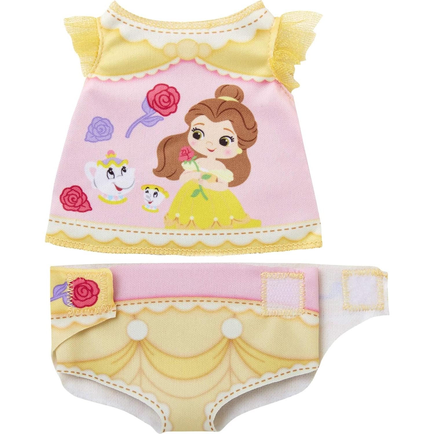 Conjunto de Ropa para Muñecas Belle Disney - Camiseta y Pañal