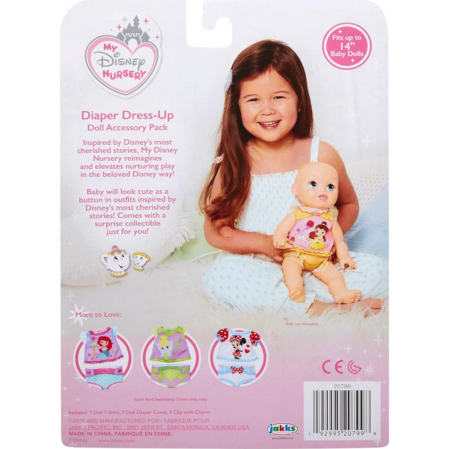 Conjunto de Ropa para Muñecas Belle Disney - Camiseta y Pañal