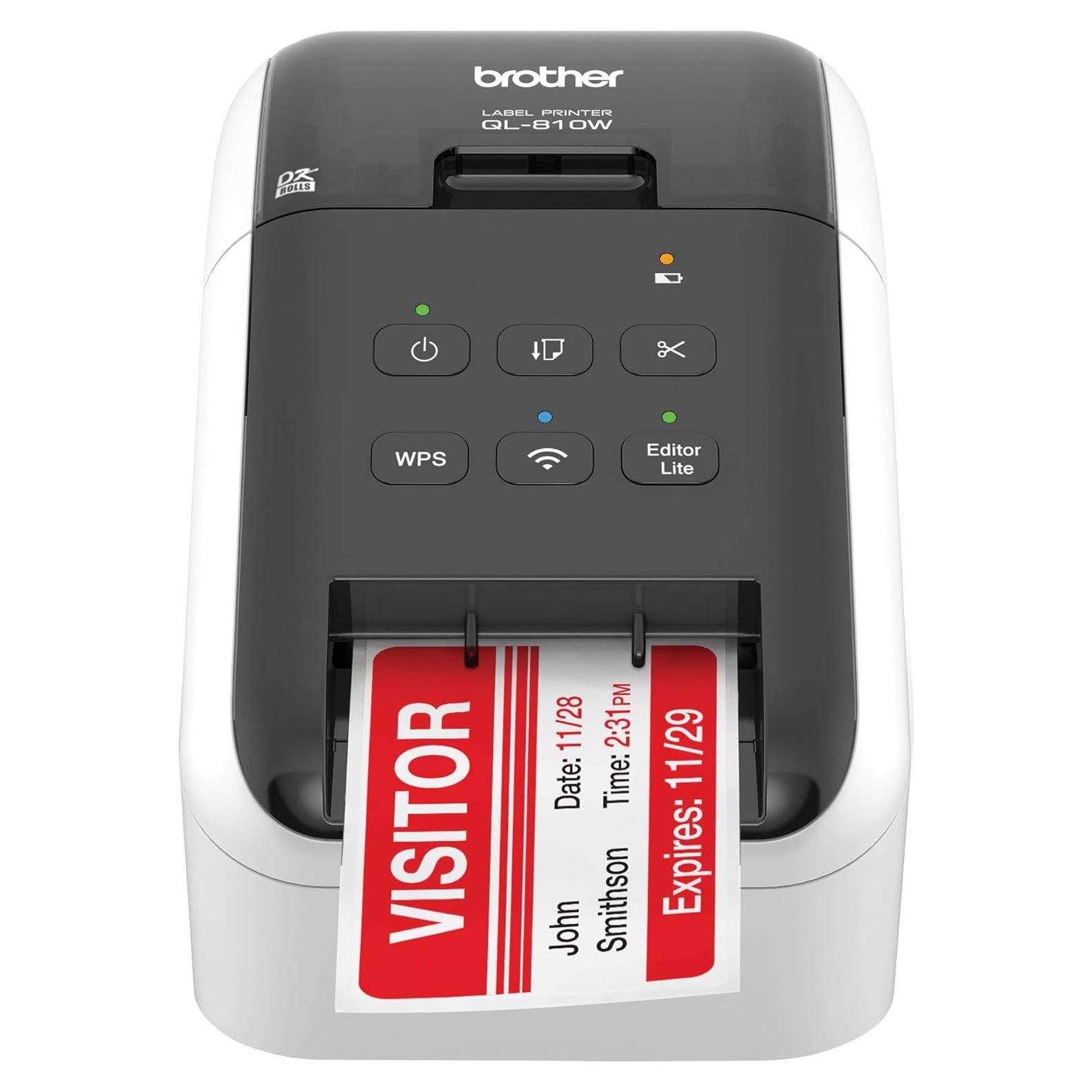Brother RQL-810W- (QL-810W) Ultra-Fast Label Printer with Wireless Networking White (Renewed Premium)