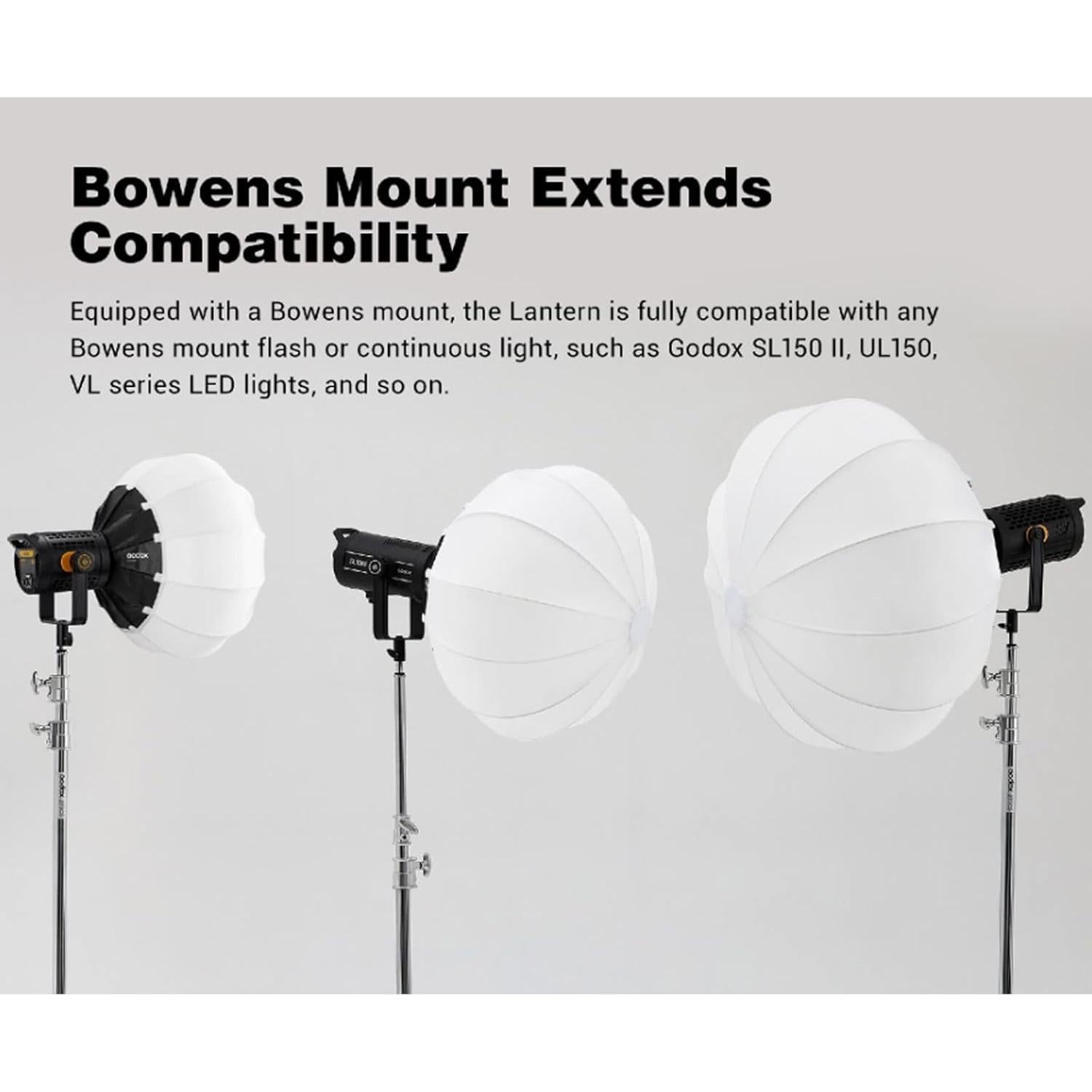 Softbox Linterna Godox CS-50D 50cm Montaje Bowens Luz Suave