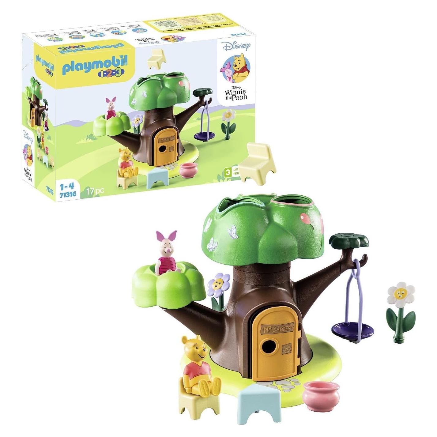 Casa del Árbol Winnie y Piglet Playmobil 1.2.3 - 17 Piezas
