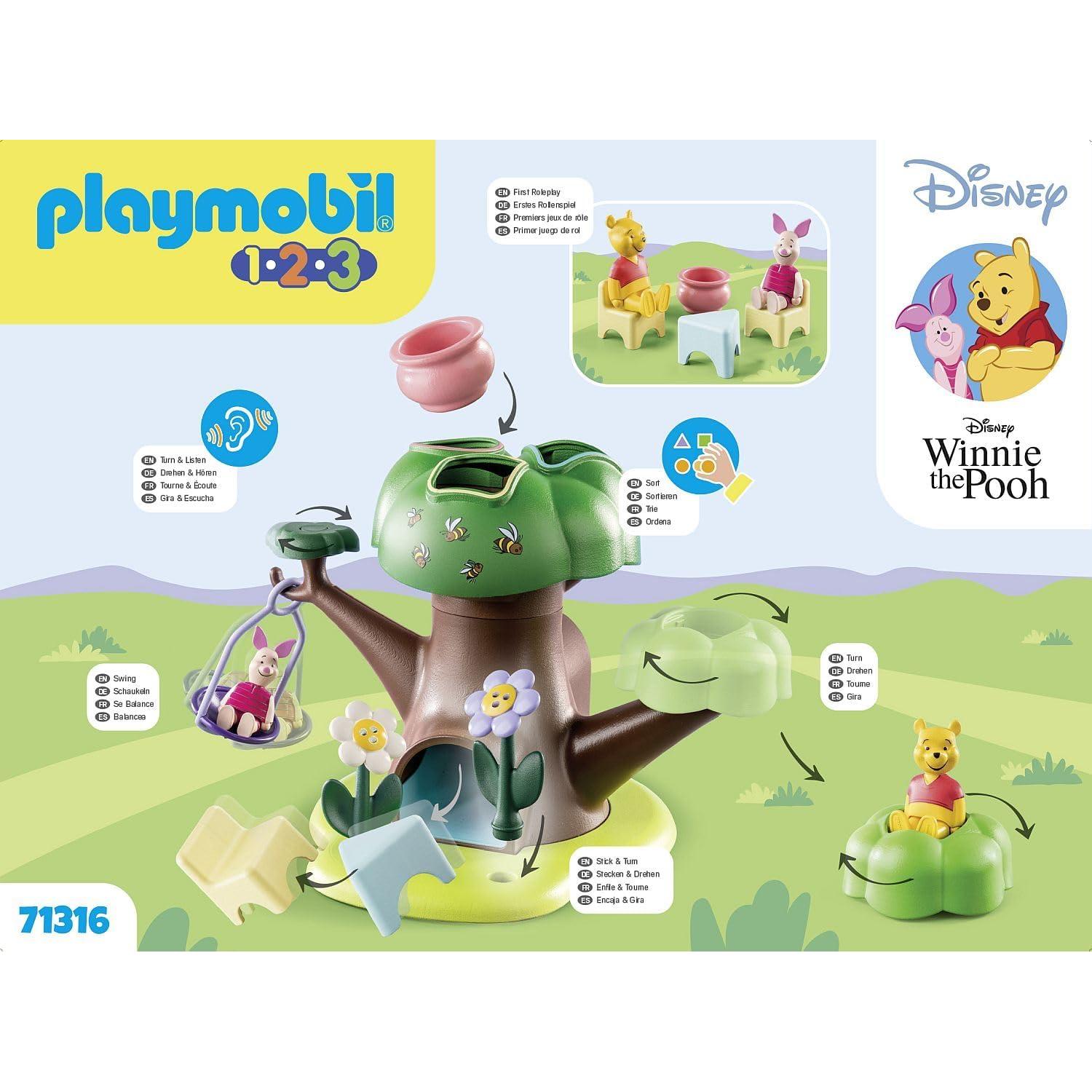 Casa del Árbol Winnie y Piglet Playmobil 1.2.3 - 17 Piezas