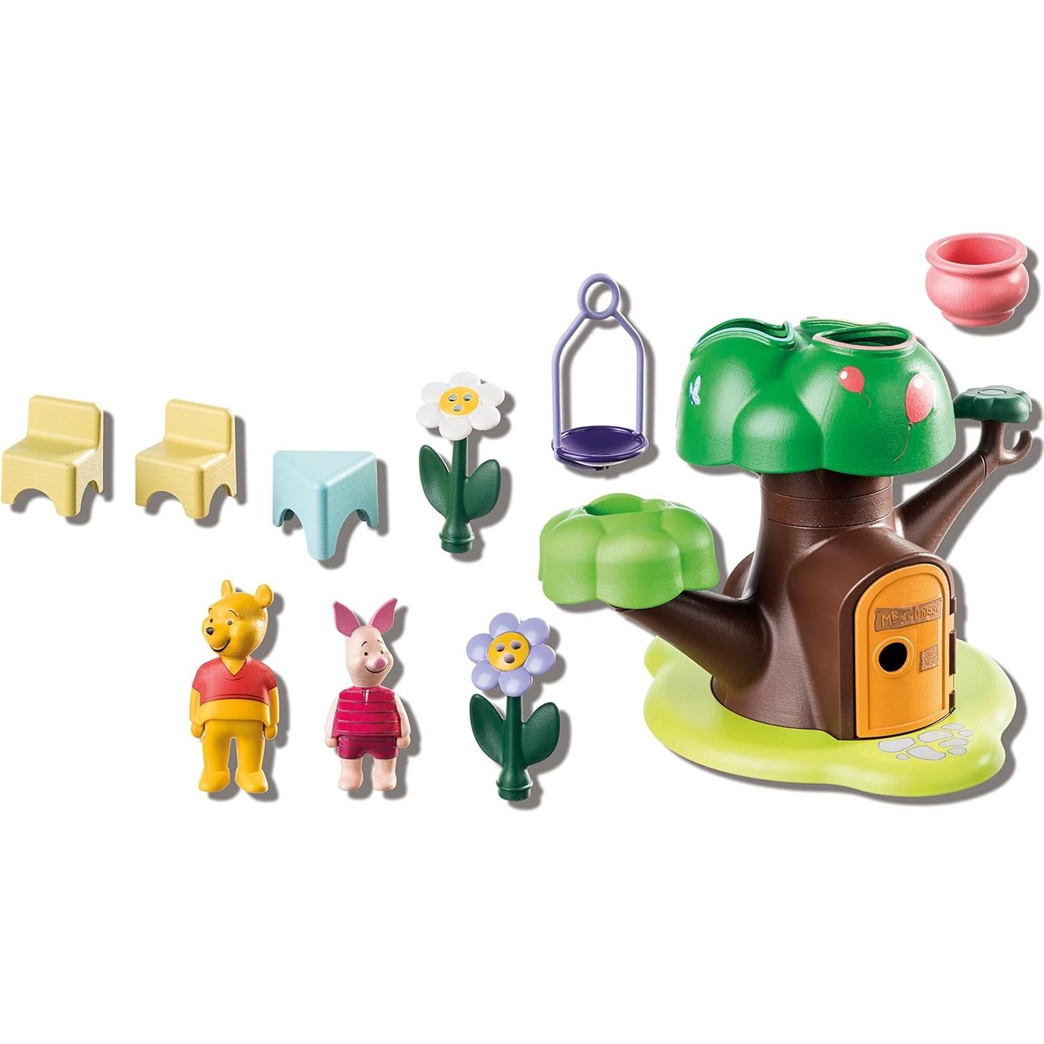 Casa del Árbol Winnie y Piglet Playmobil 1.2.3 - 17 Piezas