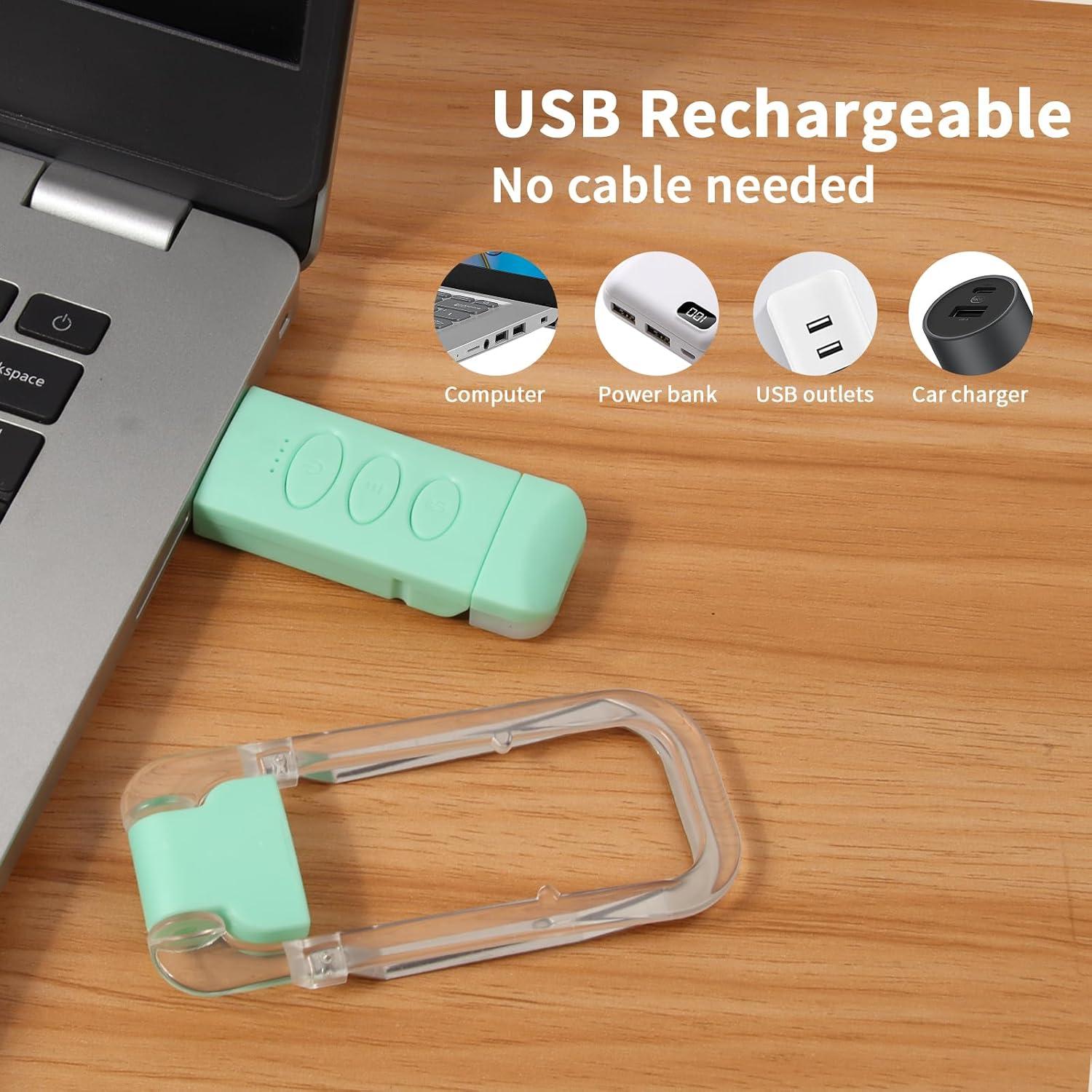 Luz de Libro Recargable Bsdgeclogy Clip-On Verde 80 Horas