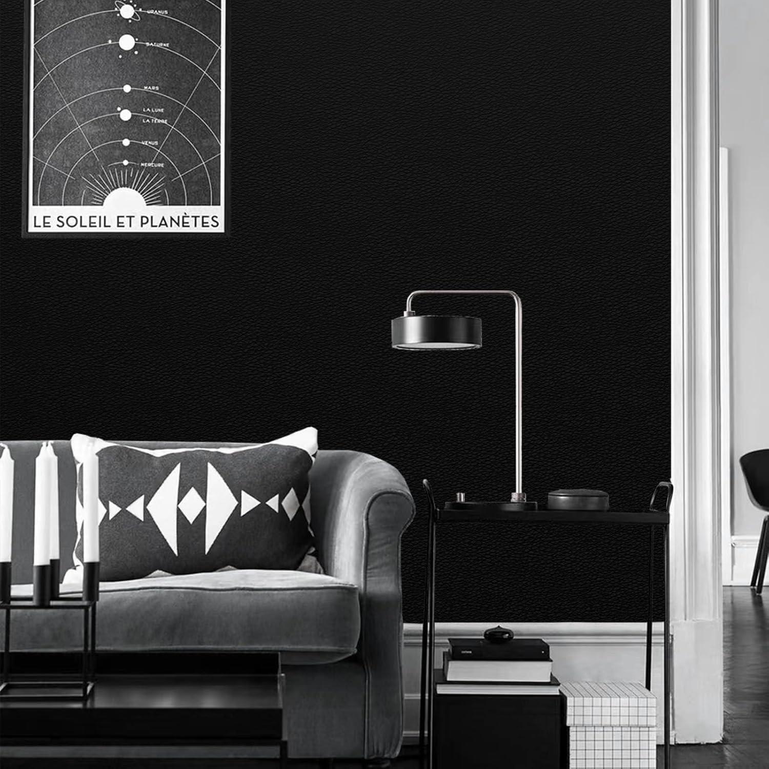 Parche de Reparación de Cuero Uooar 17.78x203.2 cm Negro