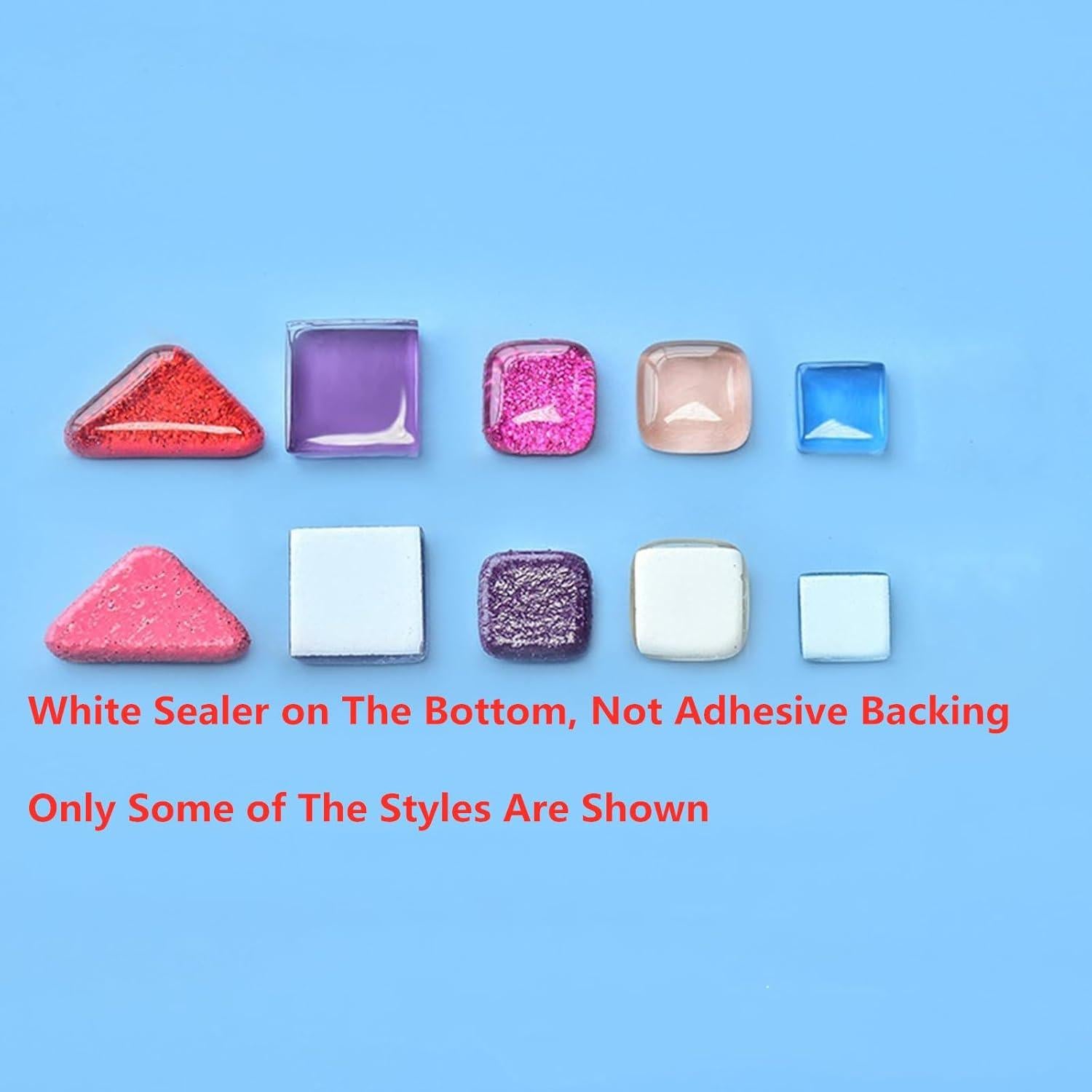 Azulejos de mosaico de cristal BTMIEY 500g 1x1cm Serie Roja