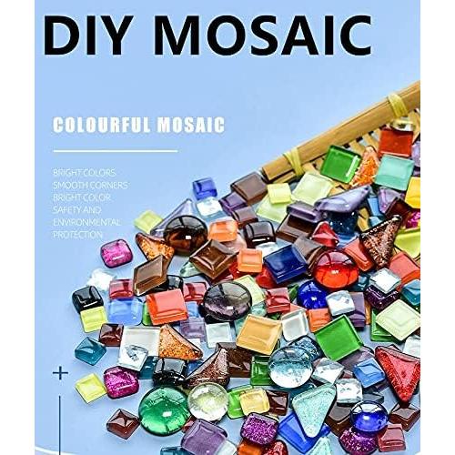 Azulejos de mosaico de cristal BTMIEY 500g 1x1cm Serie Roja