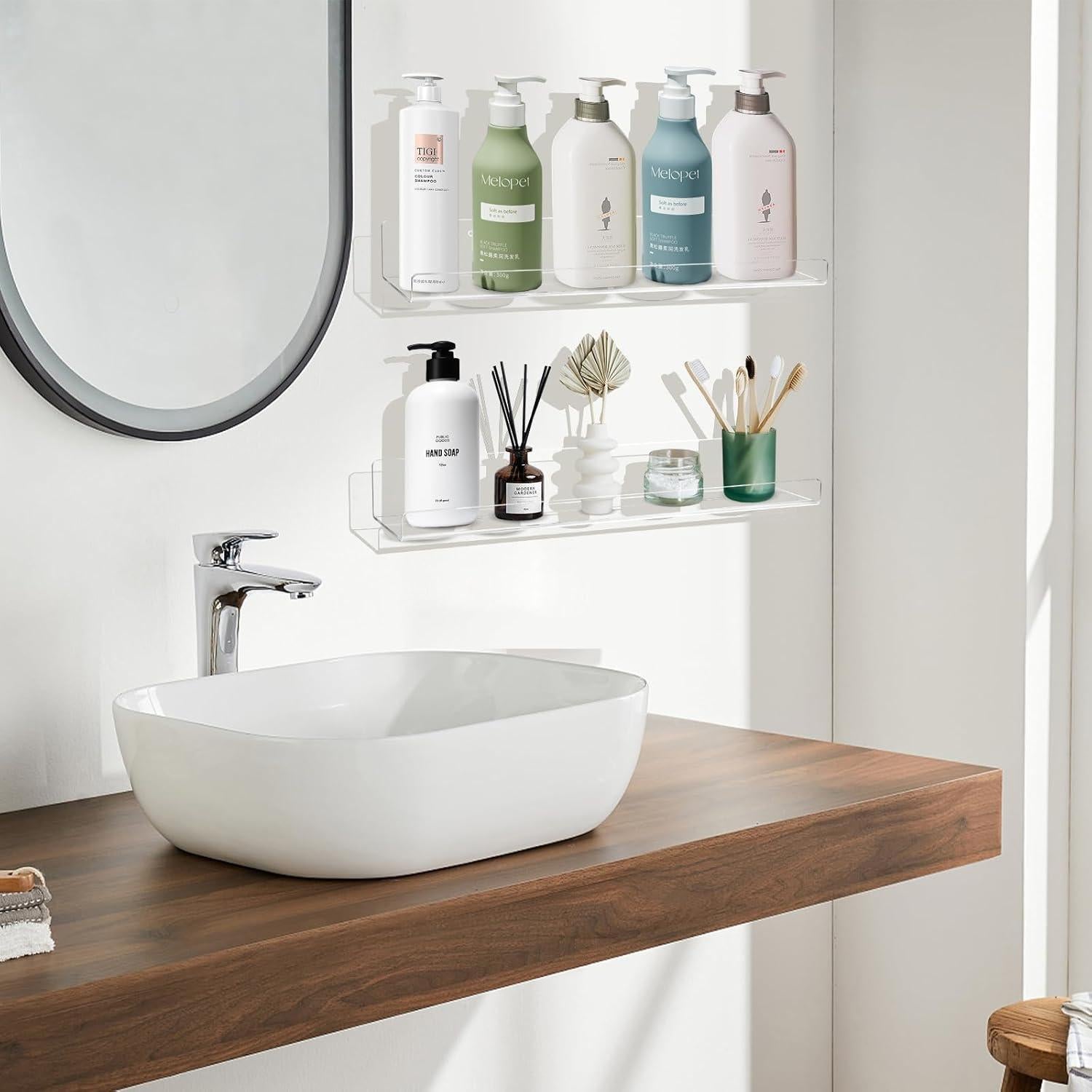 Estanterías Flotantes Acrílicas Dezzer 4 Pack 15" para Pared