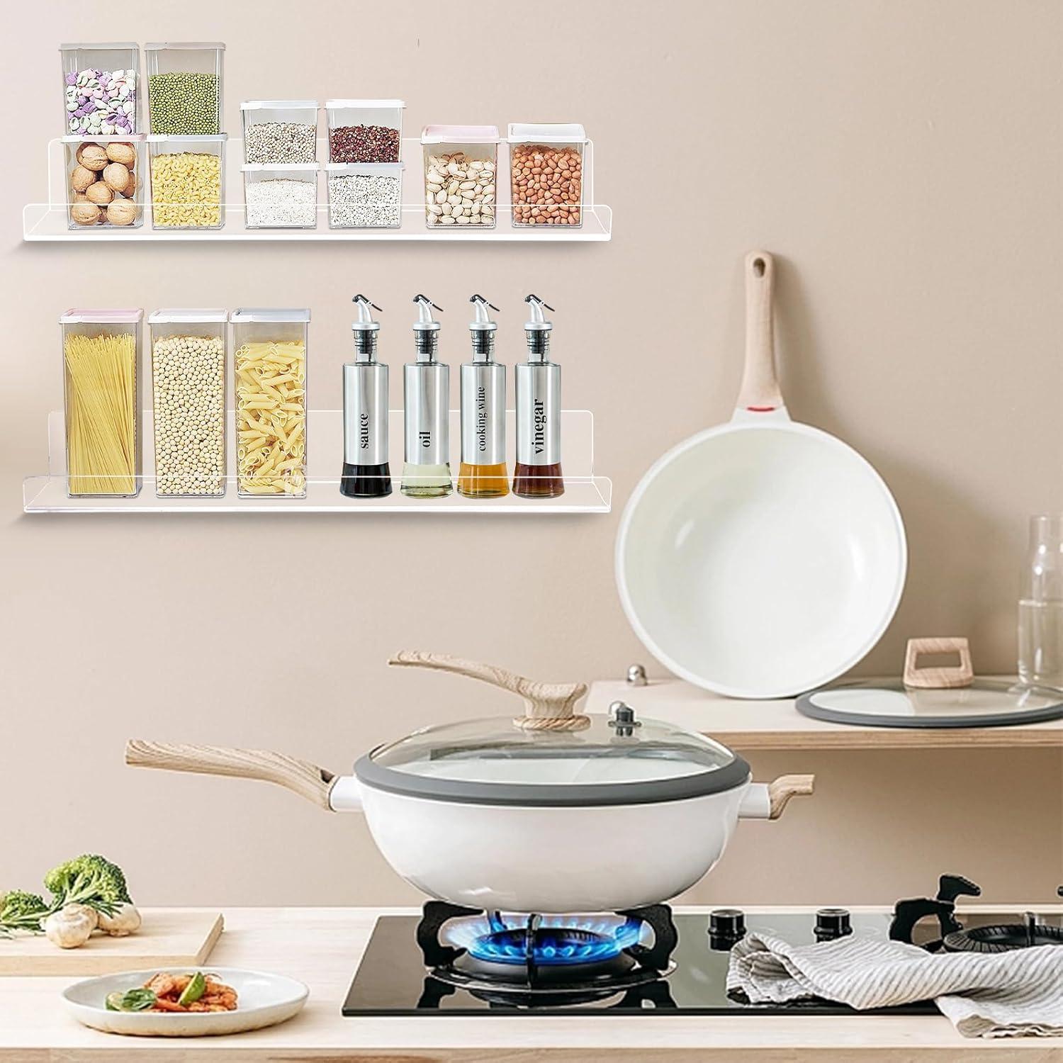 Estanterías Flotantes Acrílicas Dezzer 4 Pack 15" para Pared