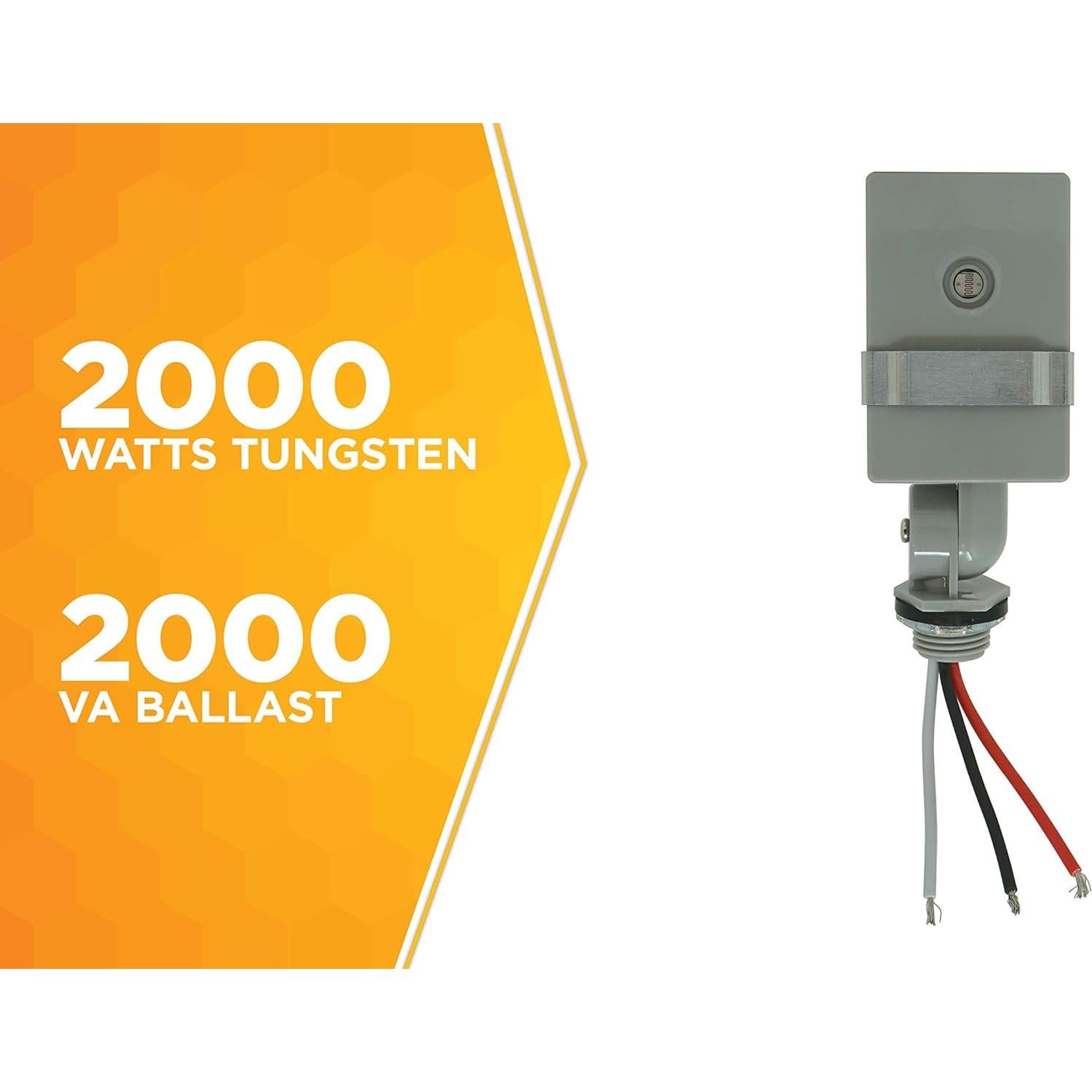 Control de Luz Exterior Woods 59411WD con Fotocélula 2000W