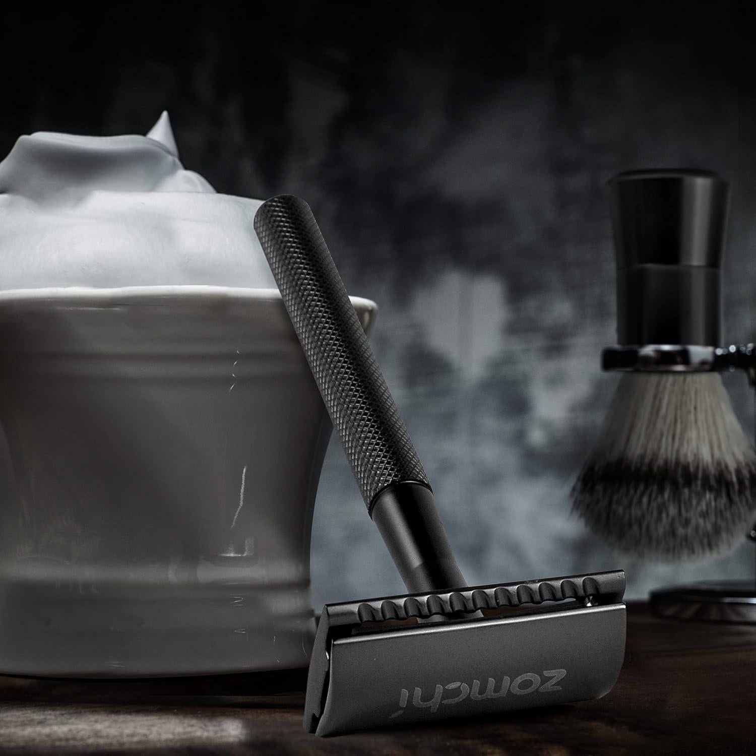 Rasuradora de Seguridad ZOMCHI Negra con 5 Cuchillas Doble Filo