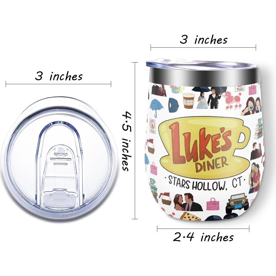 Vaso de vino de acero inoxidable LONGXIN 355 ml negro