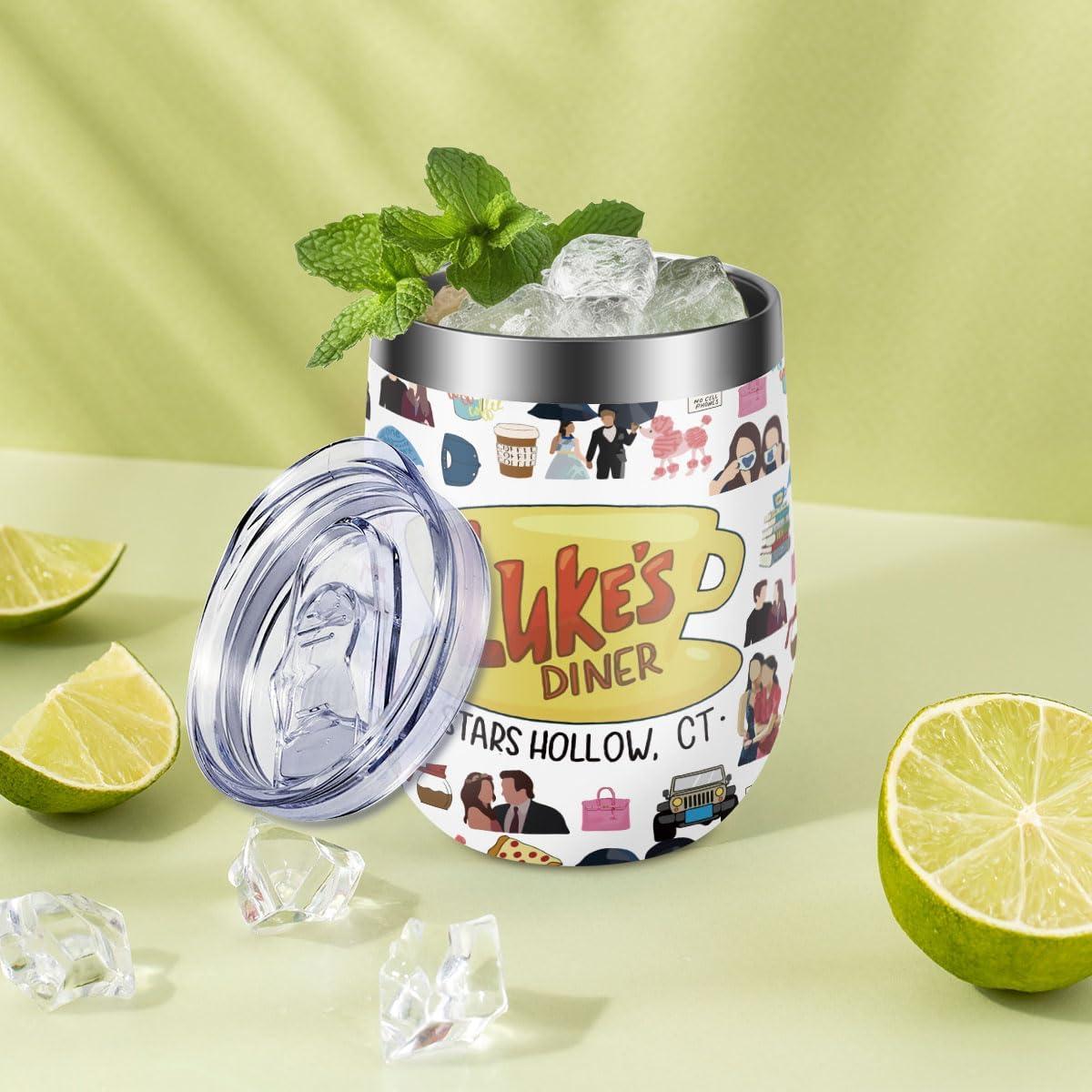 Vaso de vino de acero inoxidable LONGXIN 355 ml negro