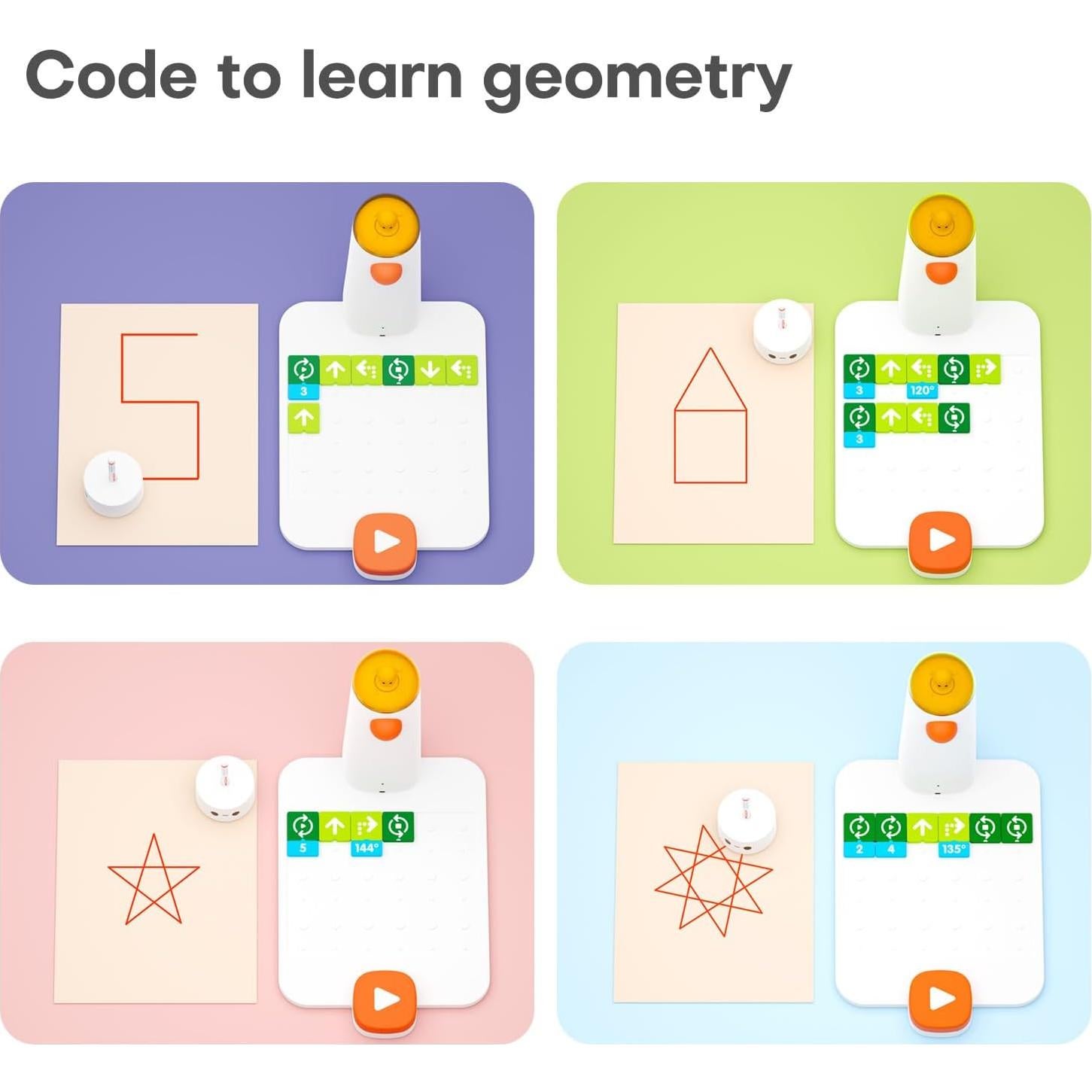 Coding Robot Set for Kids Ages 4+, STEM Robotics for Toddles to Learn Early Programming, Educational Toy for Homeschool & Classroom Ages 4-10