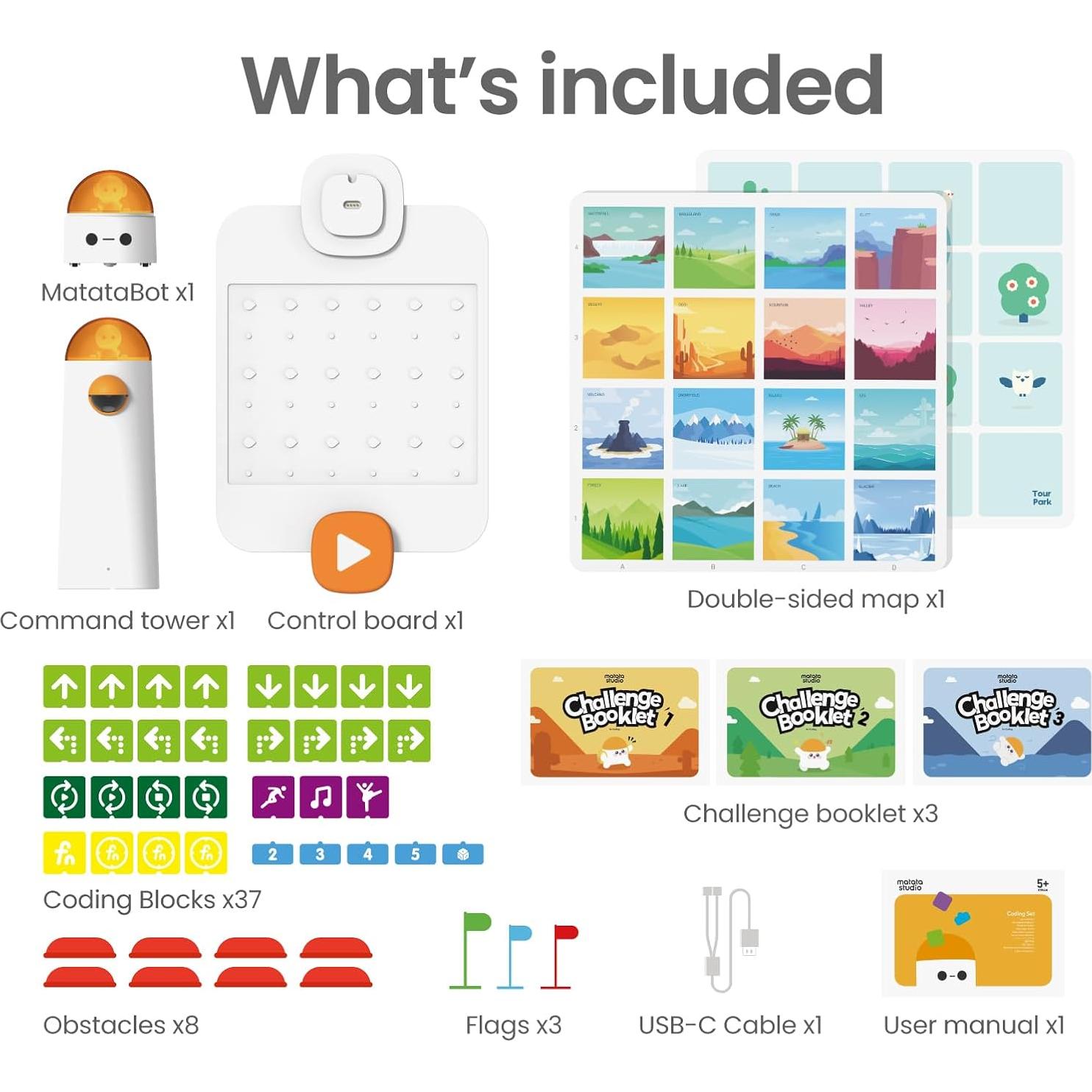 Coding Robot Set for Kids Ages 4+, STEM Robotics for Toddles to Learn Early Programming, Educational Toy for Homeschool & Classroom Ages 4-10