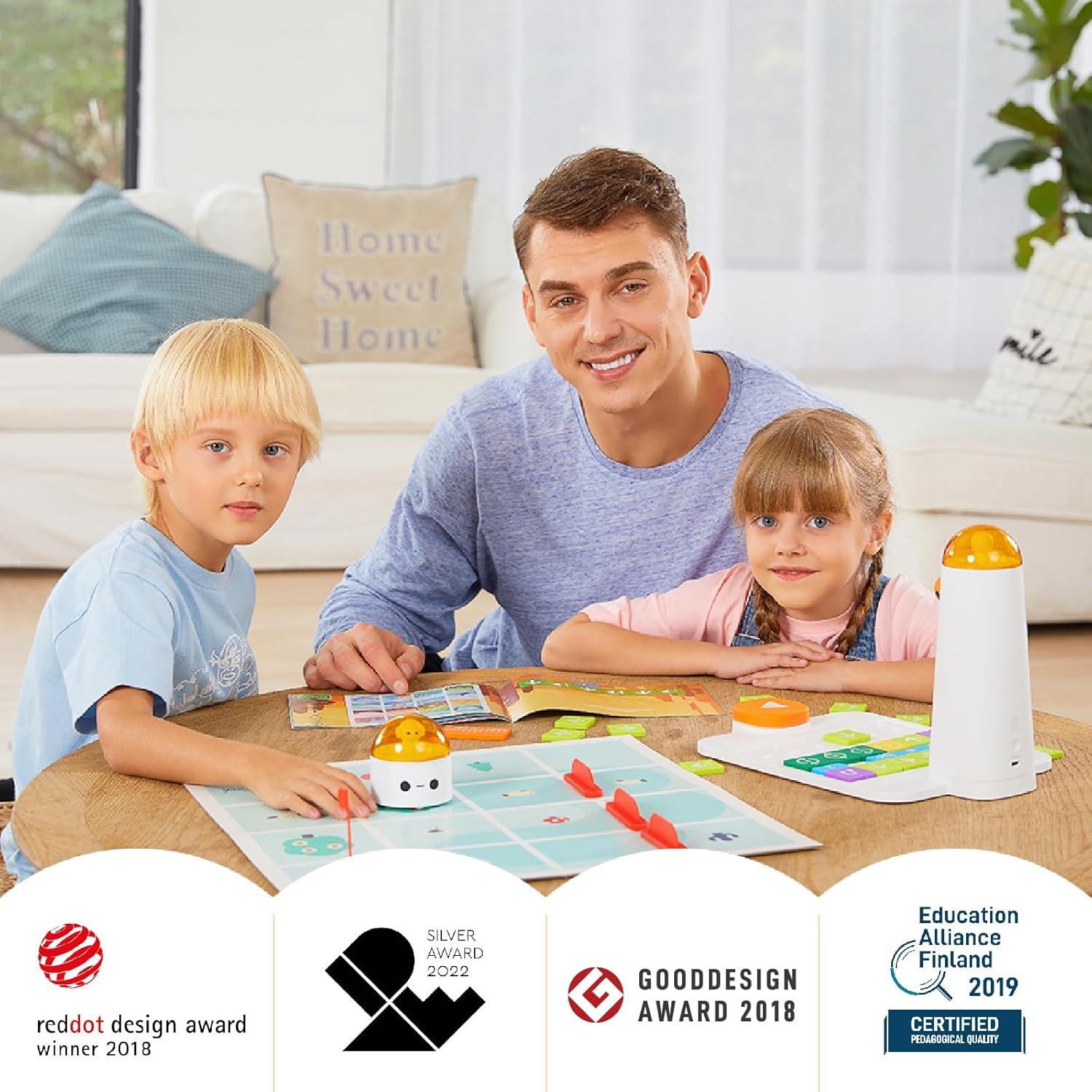 Coding Robot Set for Kids Ages 4+, STEM Robotics for Toddles to Learn Early Programming, Educational Toy for Homeschool & Classroom Ages 4-10