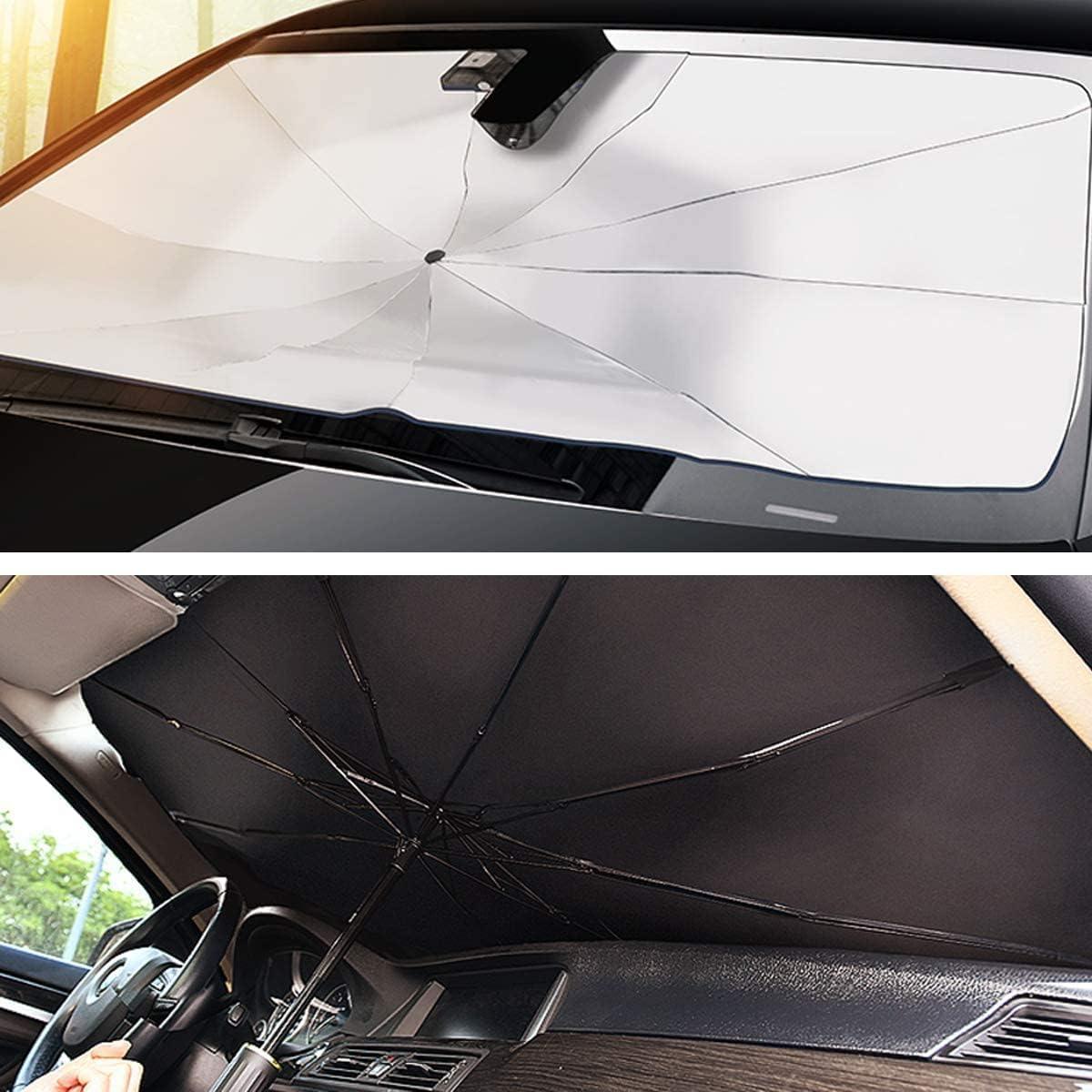 helloleiboo Car Windshield Sun Shade UV Rays and Heat Sun Visor Protector Foldable Reflector Windshields Umbrella