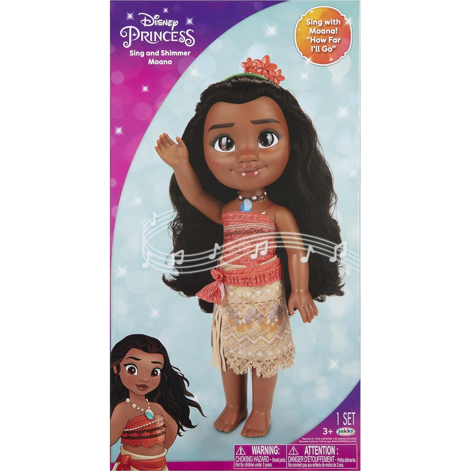 Muñeca Disney Princess Moana Canta y Brilla 38 cm
