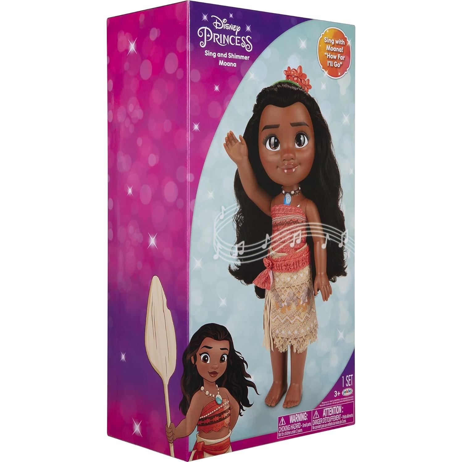 Muñeca Disney Princess Moana Canta y Brilla 38 cm