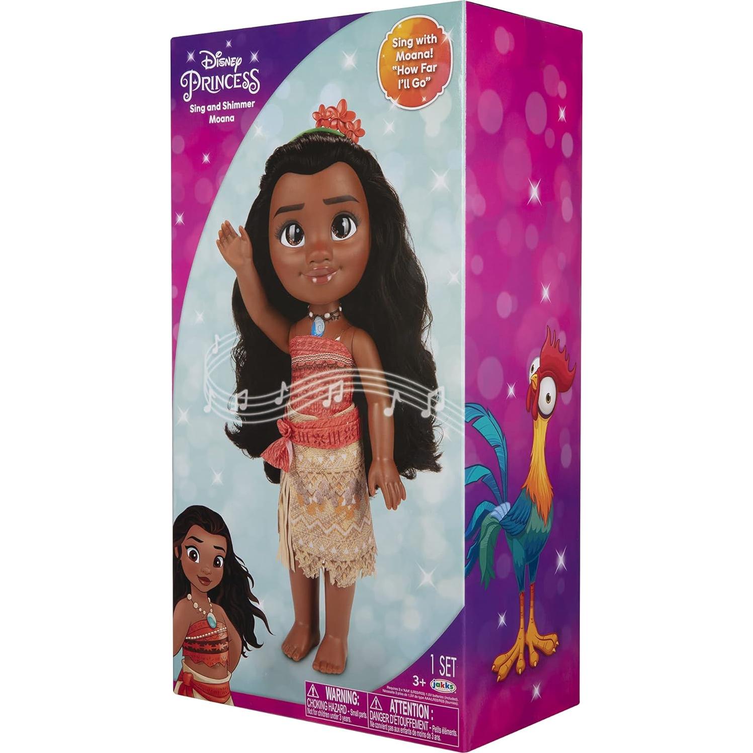 Muñeca Disney Princess Moana Canta y Brilla 38 cm