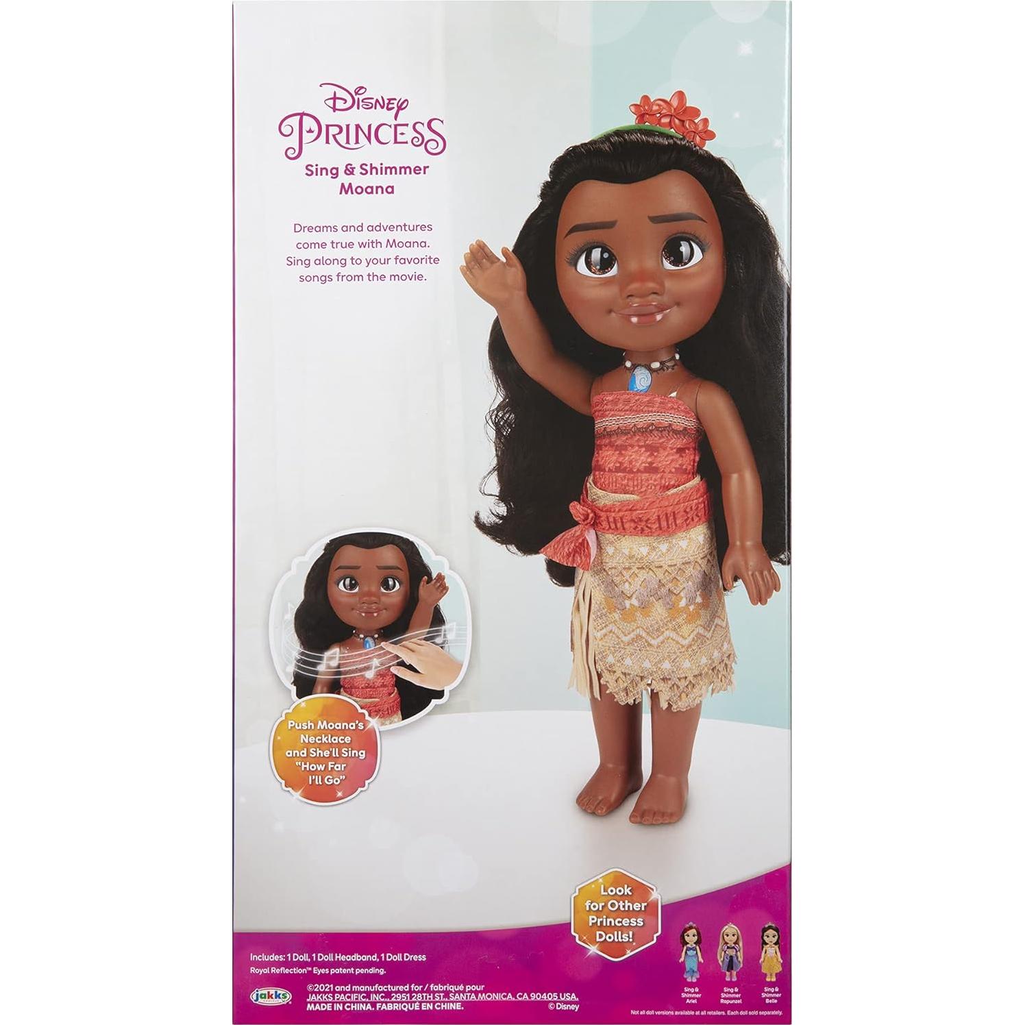 Muñeca Disney Princess Moana Canta y Brilla 38 cm