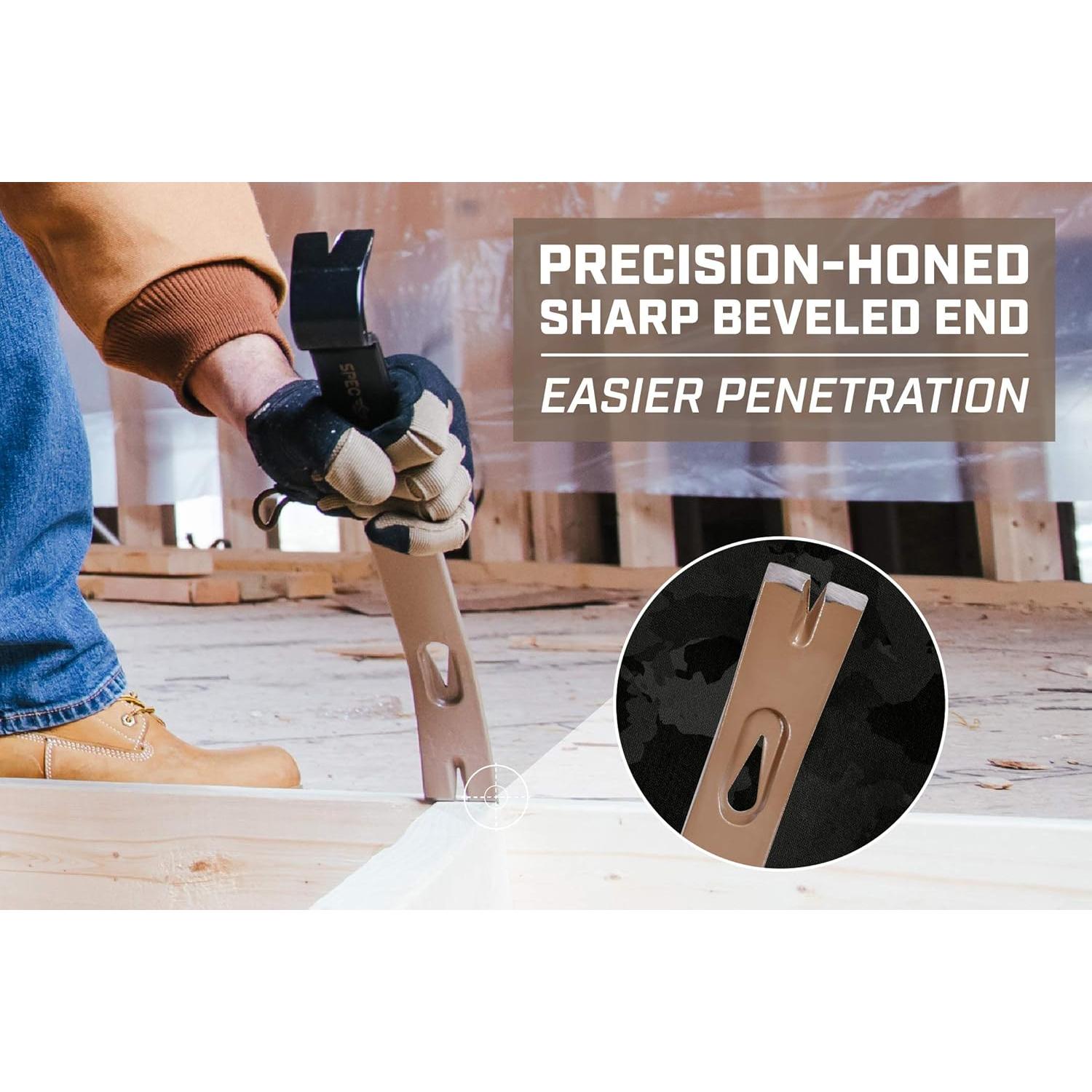 Barra de Palanca Plana 38 cm Spec Ops Tools - Acero Alto Carbono