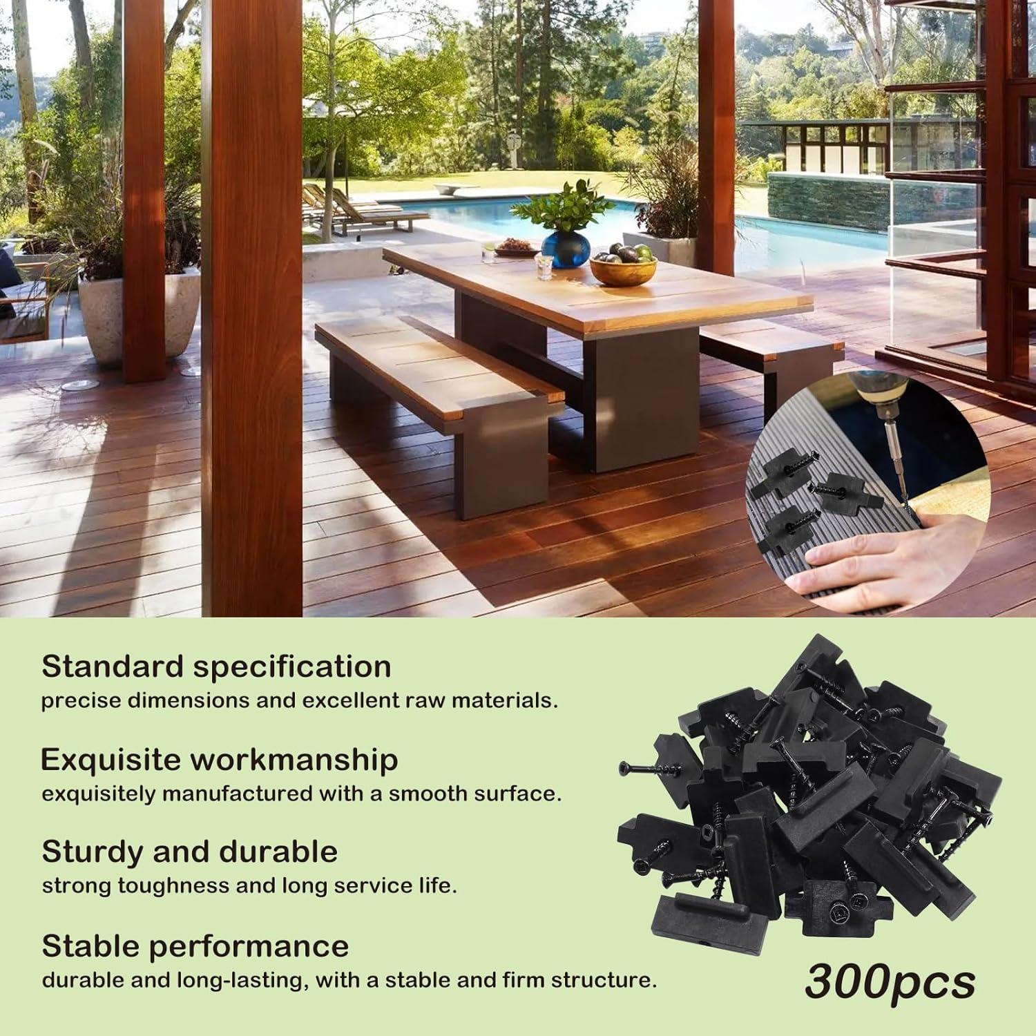 300 Sujetadores Ocultos para Decking Compuesto Sapiential Creation