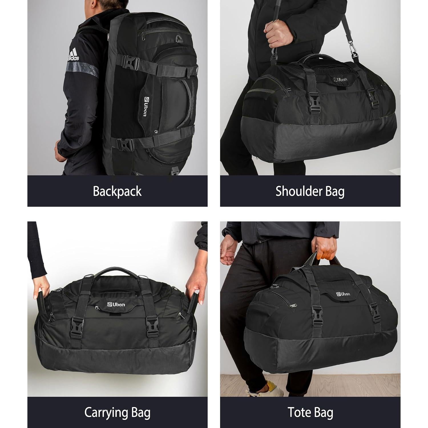 Bolsa de viaje grande Ubon 45L con compartimentos y mochila