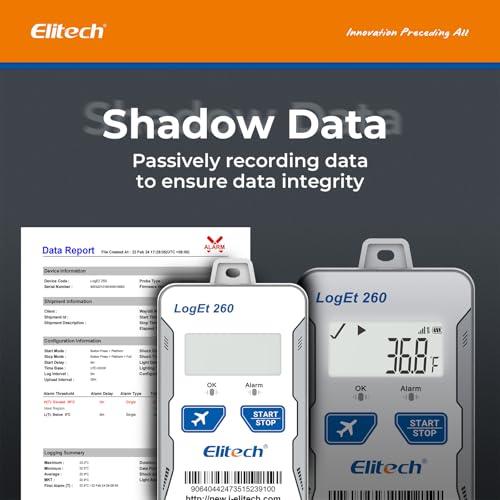 Registrador de Datos de Temperatura y Humedad Elitech Loget260-TH