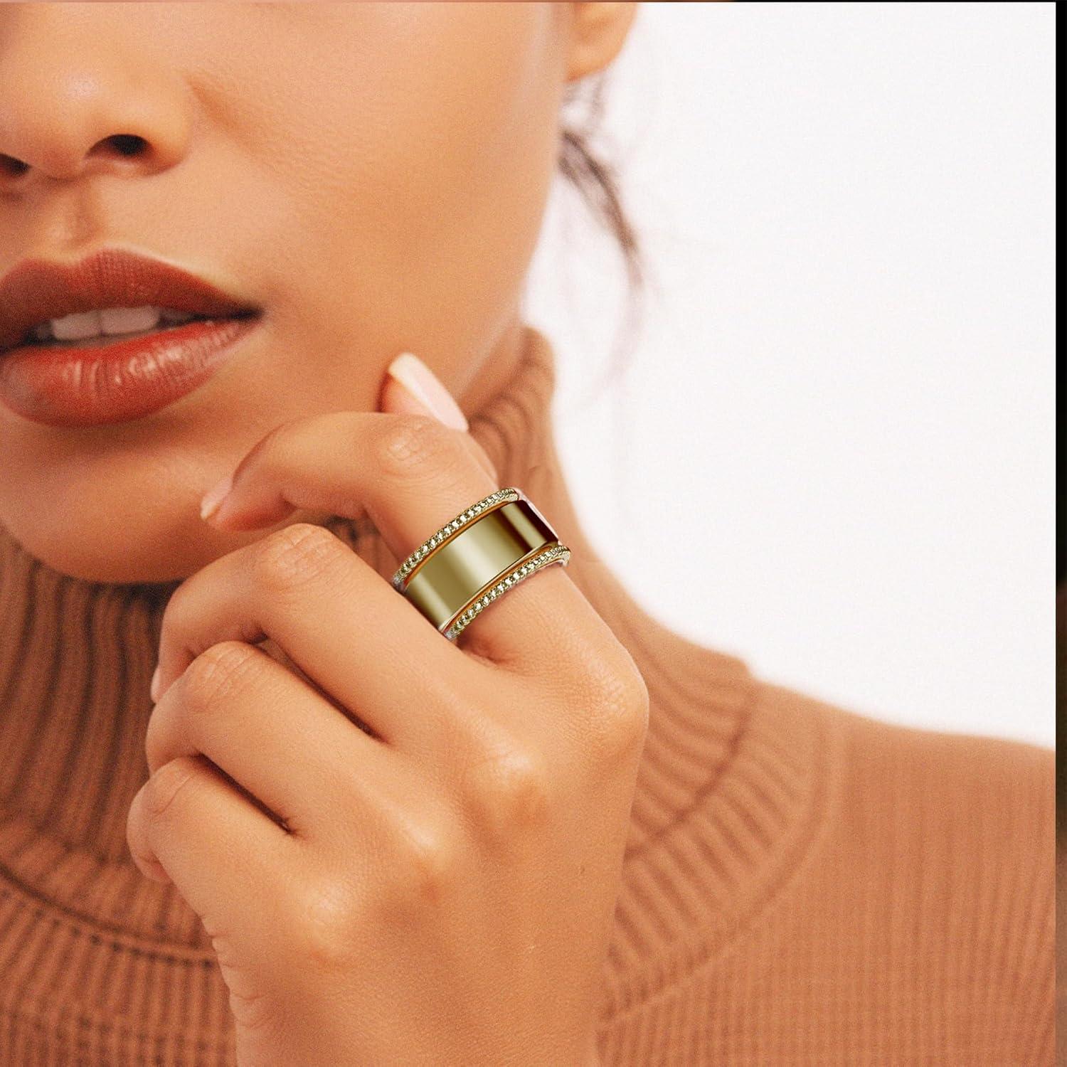 Paquete de 2 Anillos Apilables Oro 14K para Oura Ring Gen 4/3