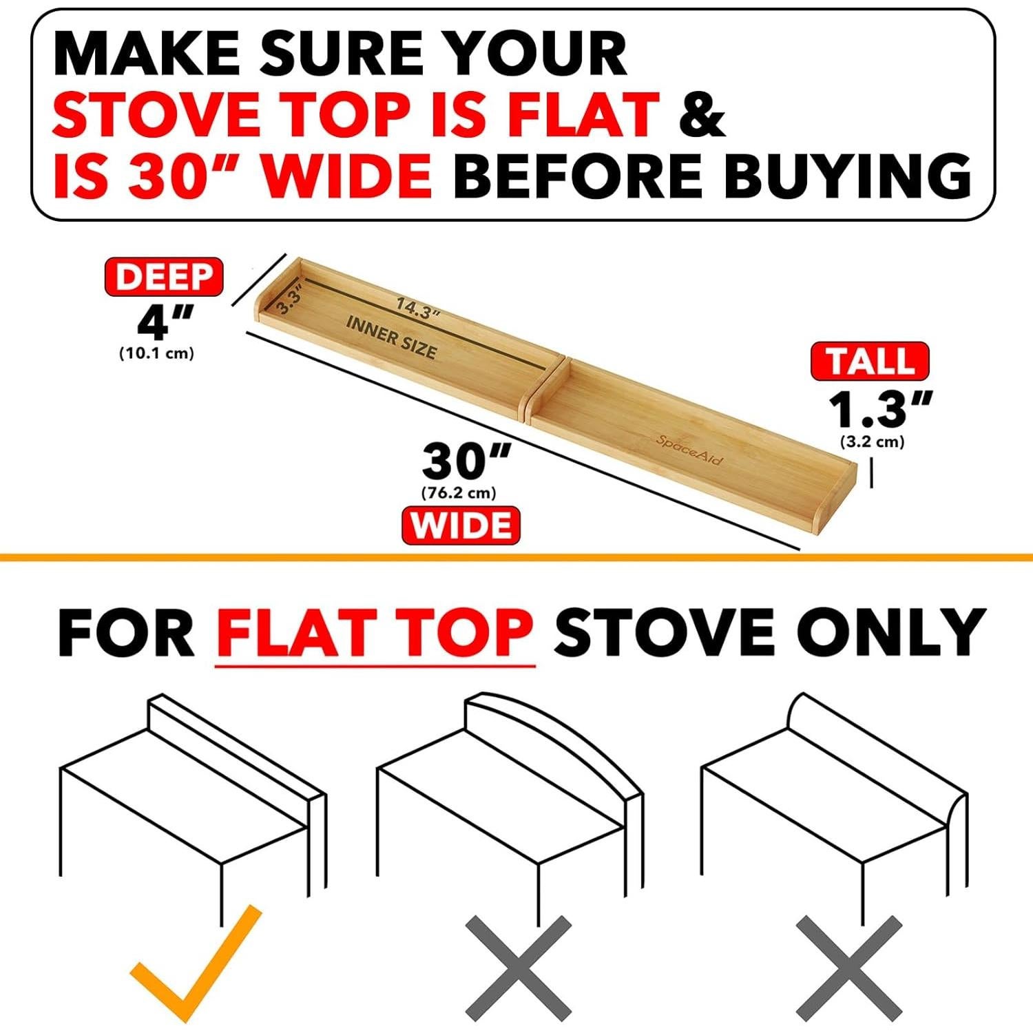 Organizador de Estante de Cocina SpaceAid 76.2 cm Bambú Gris