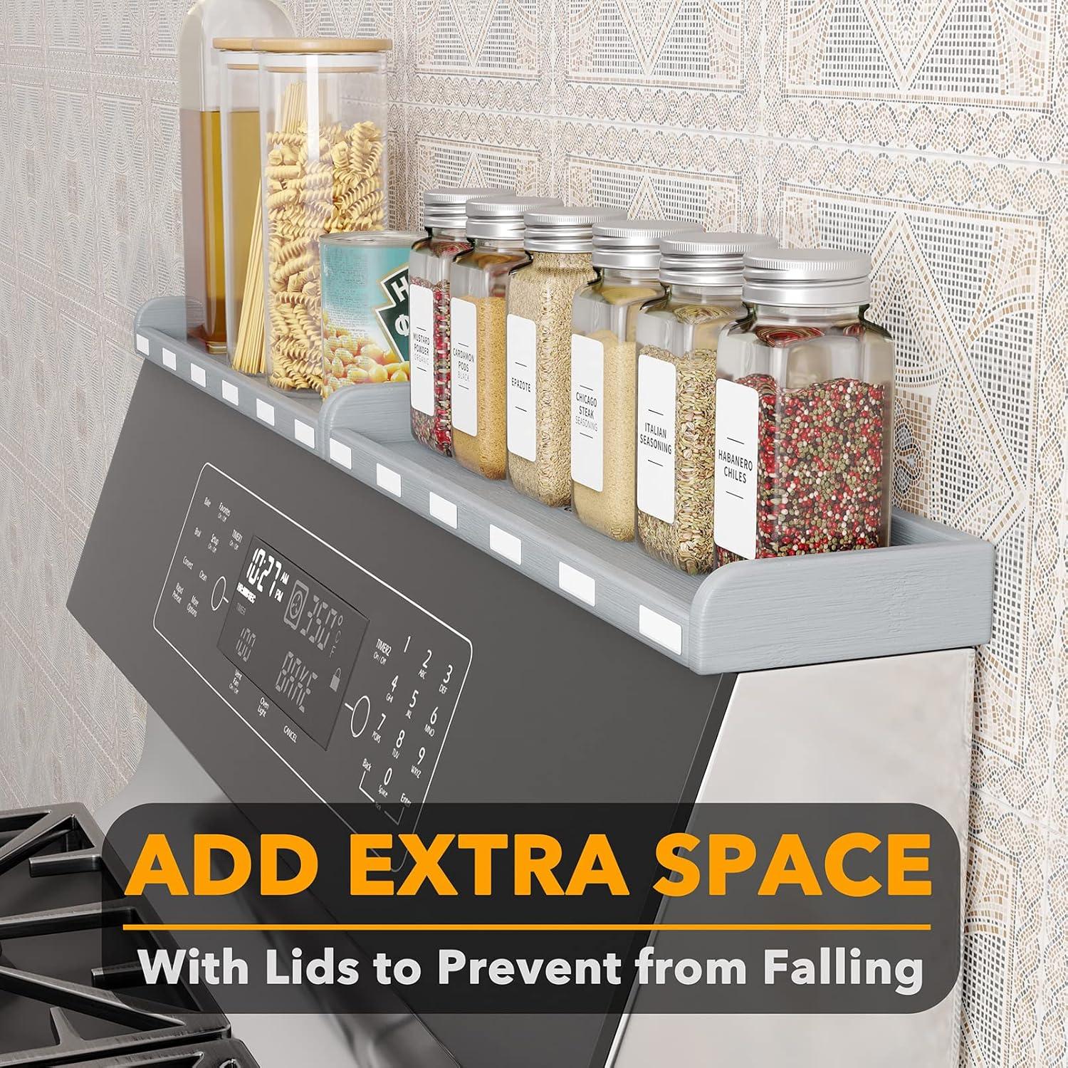 Organizador de Estante de Cocina SpaceAid 76.2 cm Bambú Gris