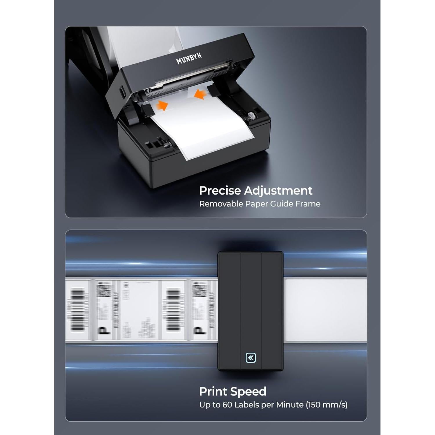 Impresora Térmica de Etiquetas MUNBYN 130B Bluetooth 4x6