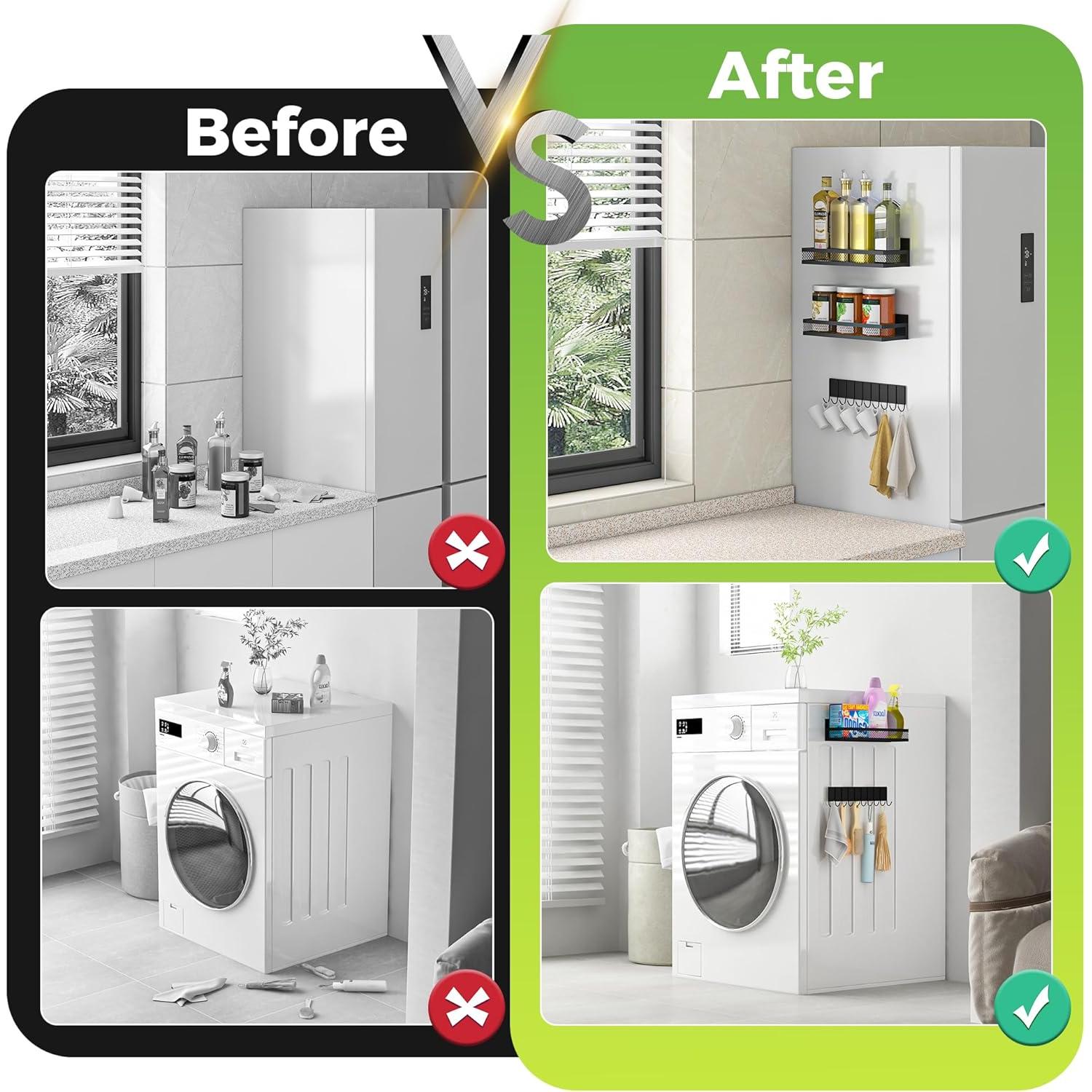 Estante Magnético Fuerte Maluoliao para Especias 5 Piezas