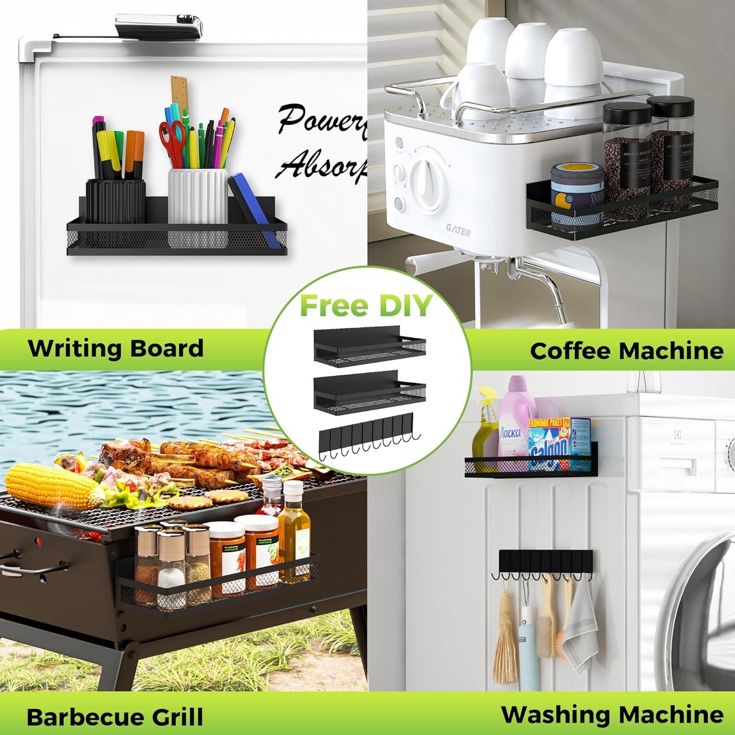 Estante Magnético Fuerte Maluoliao para Especias 5 Piezas