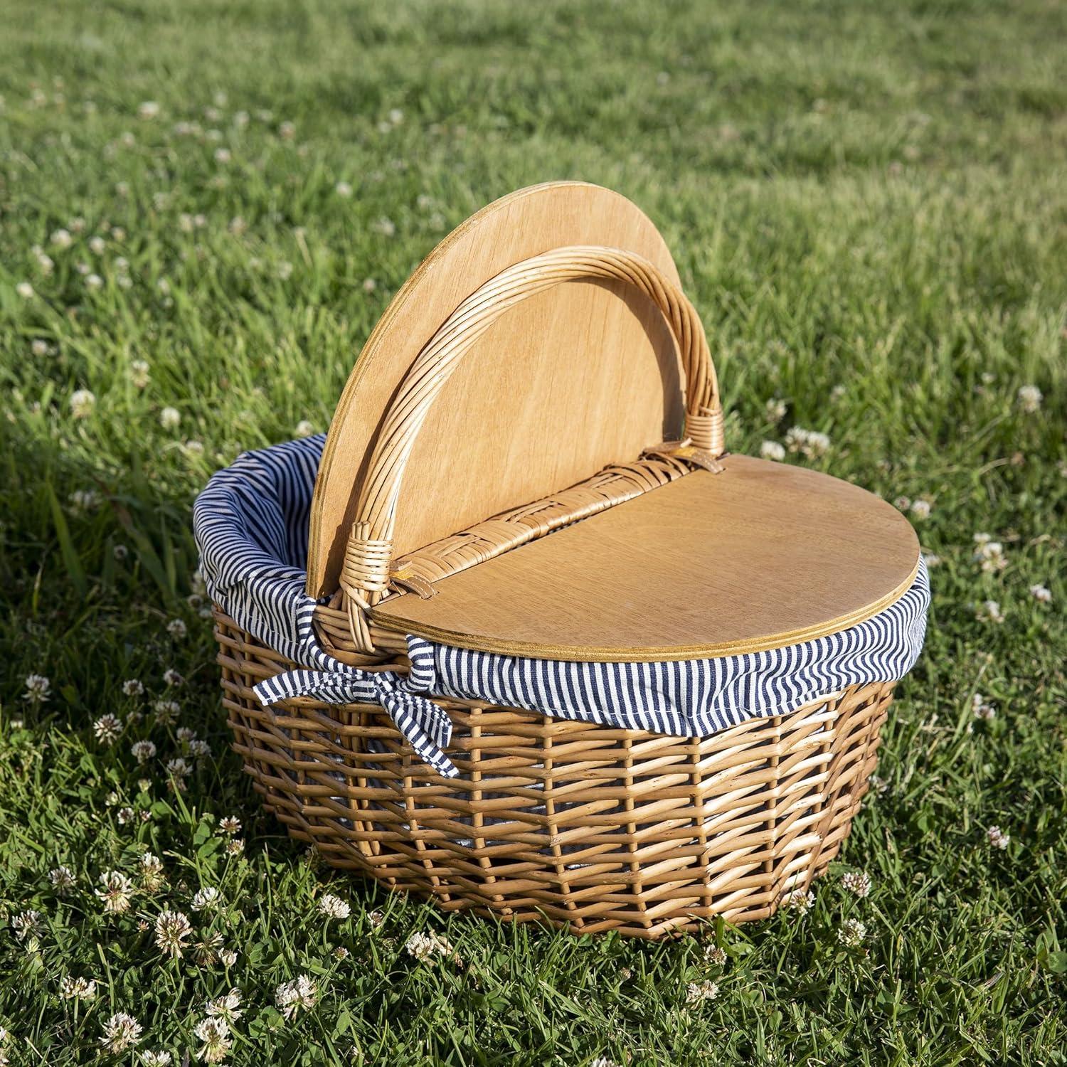 Cesta de Picnic Vintage Country PICNIC TIME para 2 - Mimbre