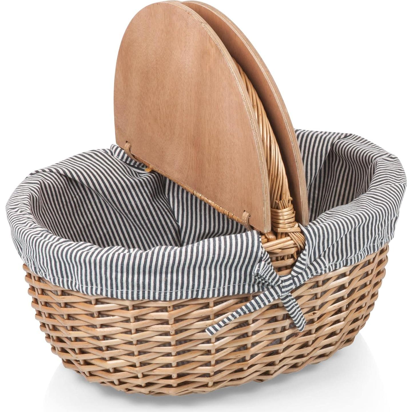 Cesta de Picnic Vintage Country PICNIC TIME para 2 - Mimbre