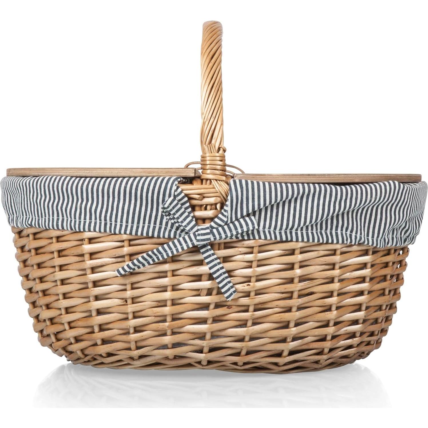 Cesta de Picnic Vintage Country PICNIC TIME para 2 - Mimbre