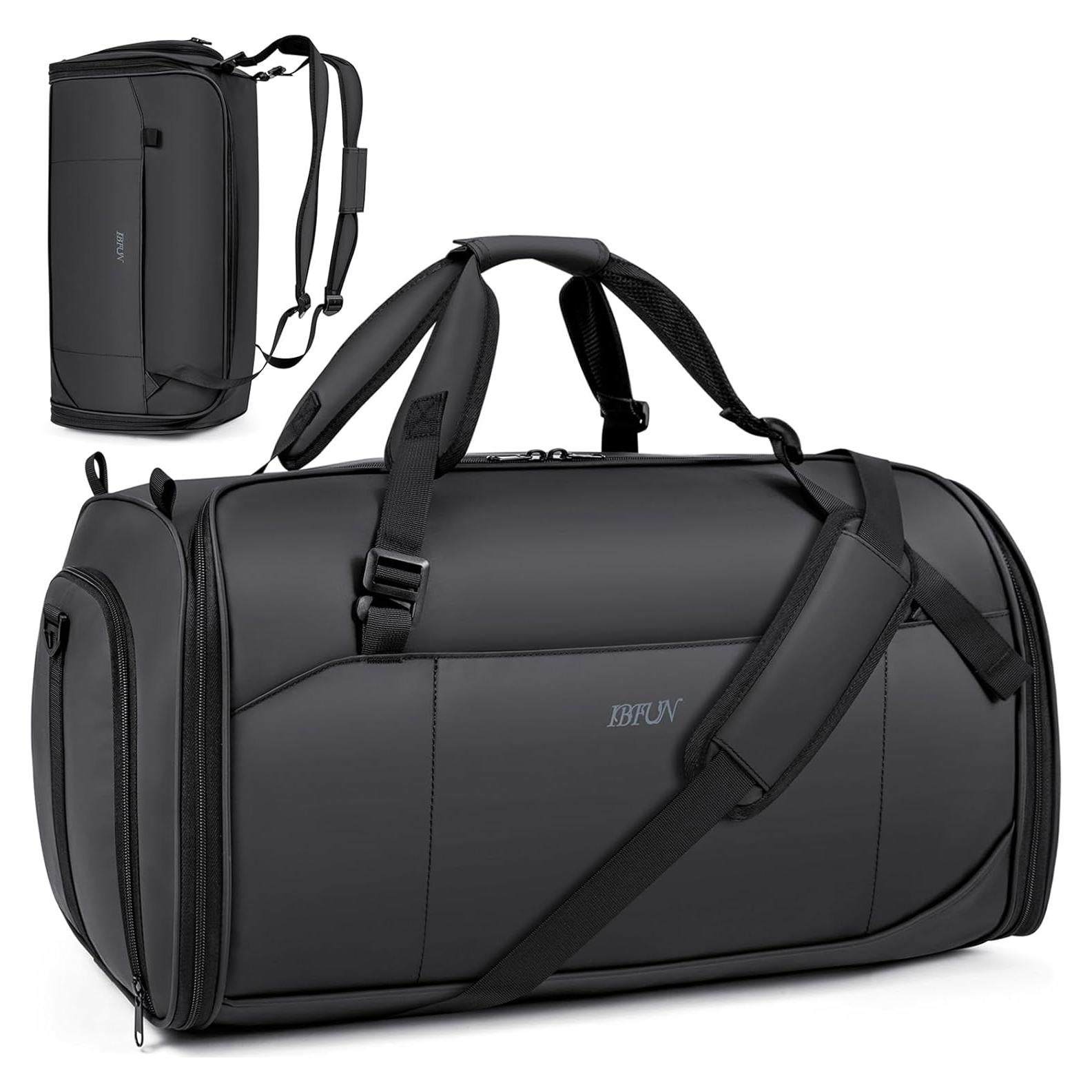 Bolsa de viaje tipo duffel IBFUN 4 en 1 con compartimento para zapatos