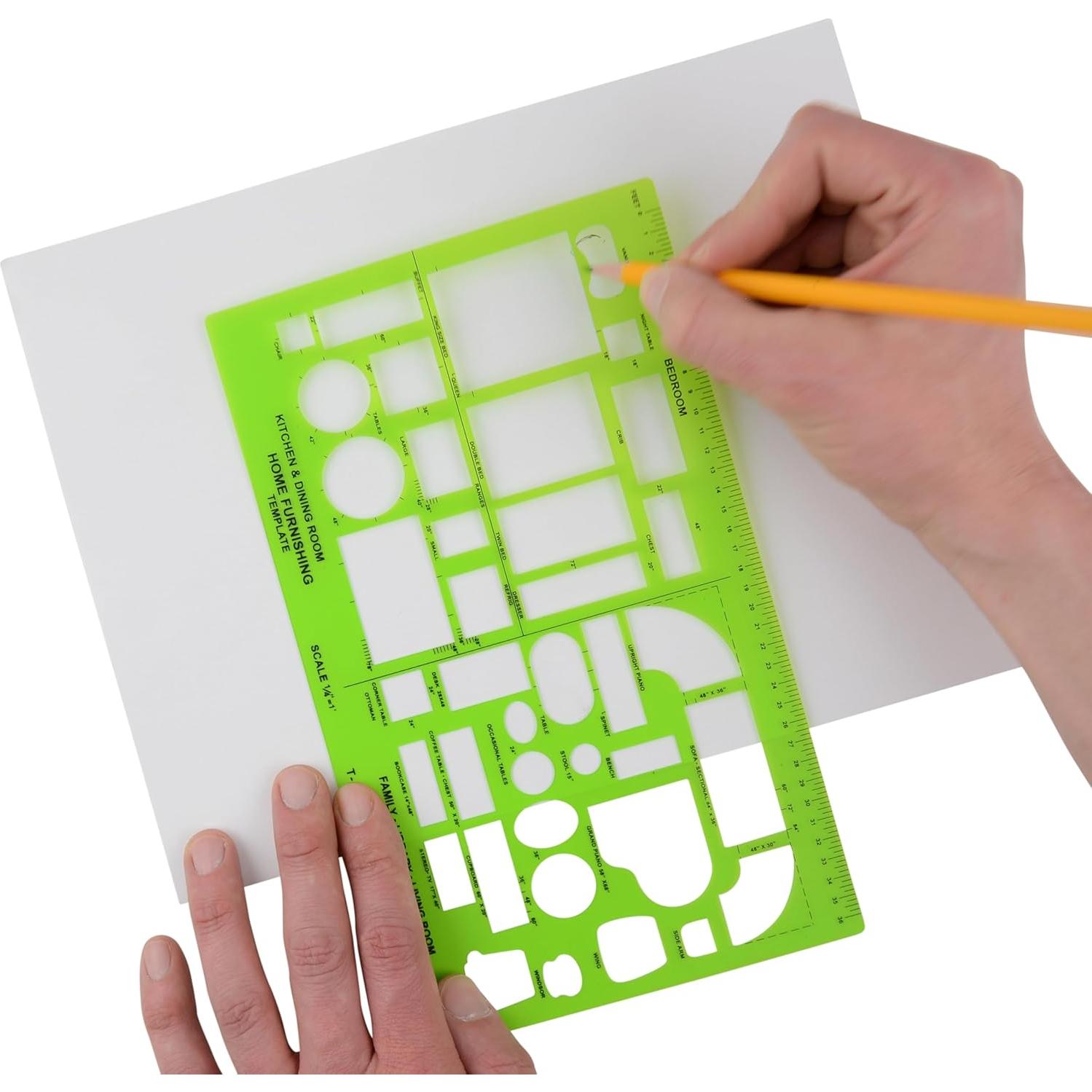 Plantilla de Mobiliario Westcott T-830 35.56x30.48 cm Verde