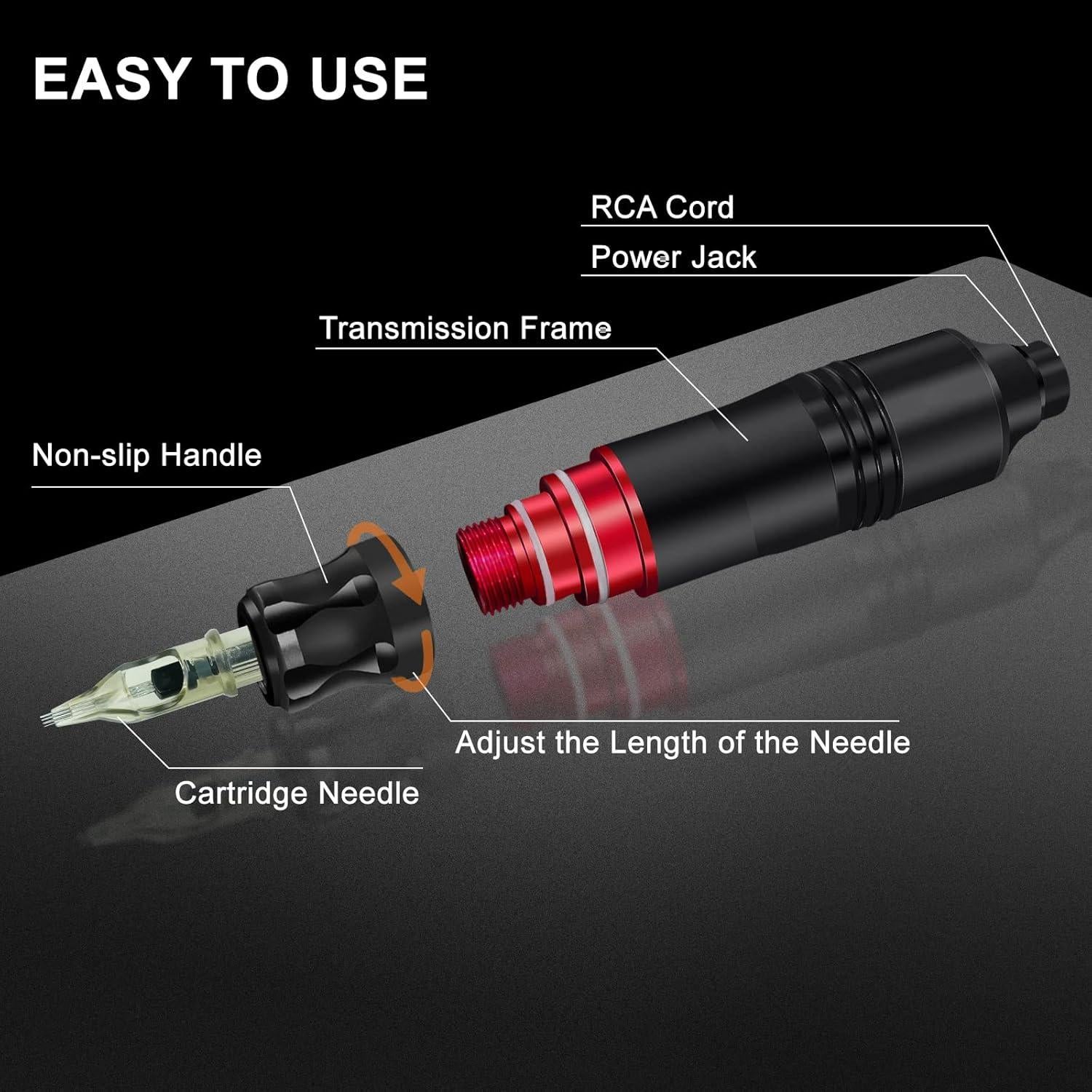 Kit de Tatuaje Profesional Blackbudda CTG003 - Pluma Rotativa