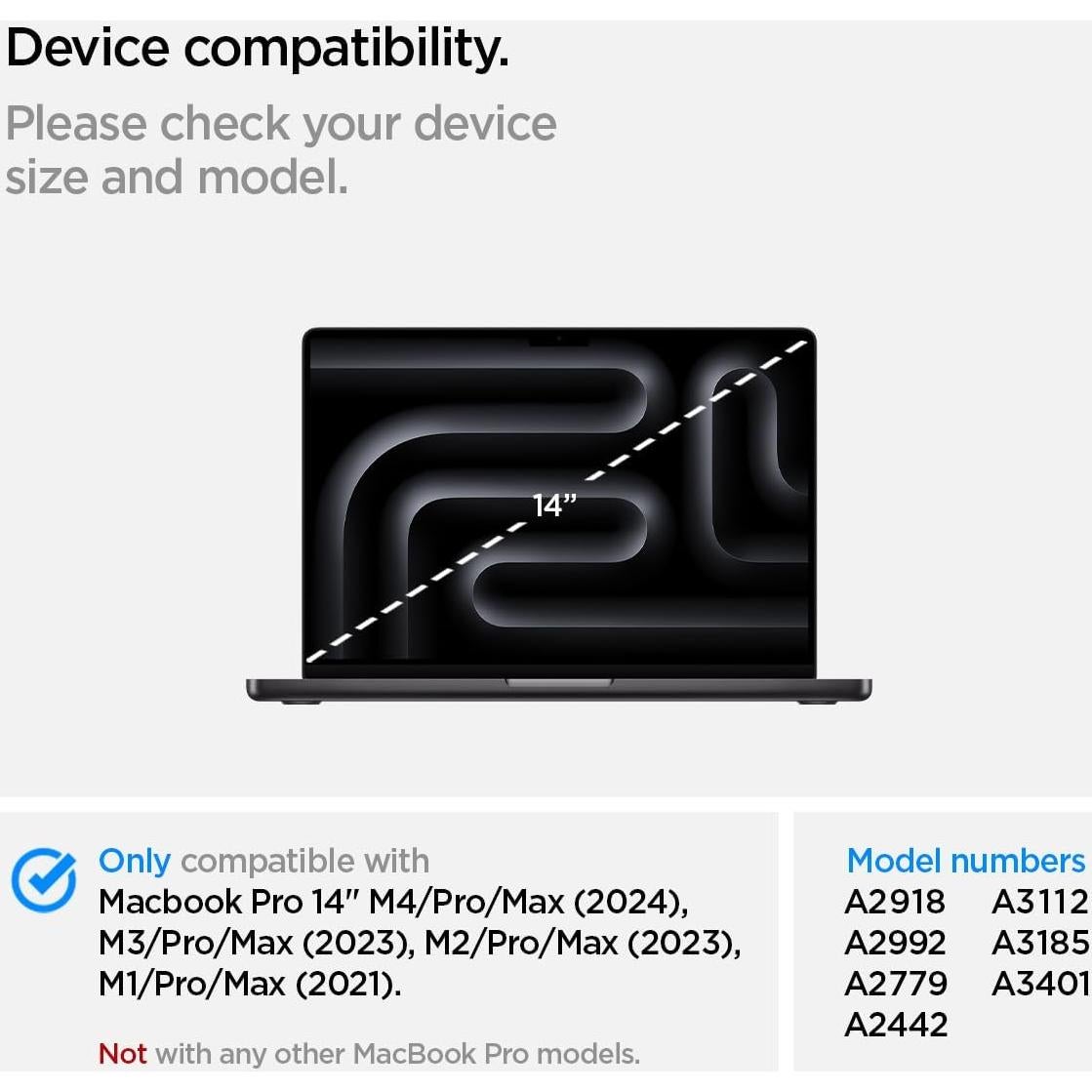 Funda Spigen para MacBook Pro 35.6 cm M4/M3/M2/M1 Negro