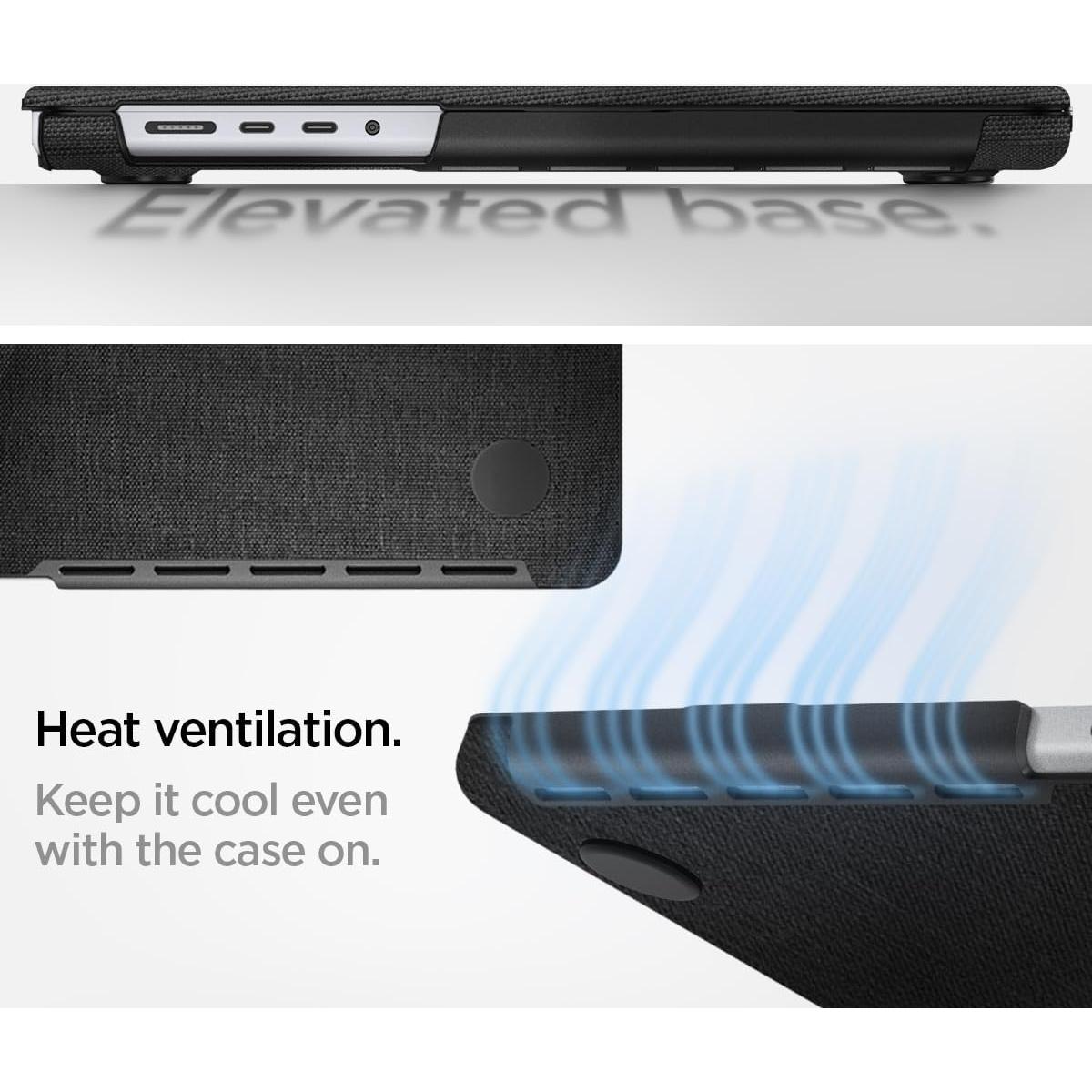 Funda Spigen para MacBook Pro 35.6 cm M4/M3/M2/M1 Negro