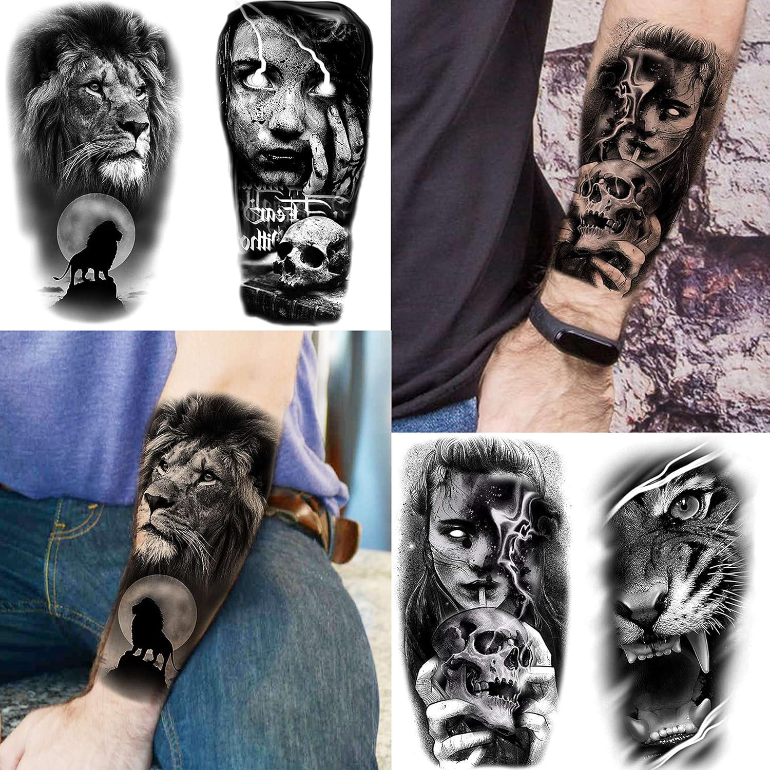 70 Hojas Tatuajes Temporales JOEHAPY Animales y Calaveras