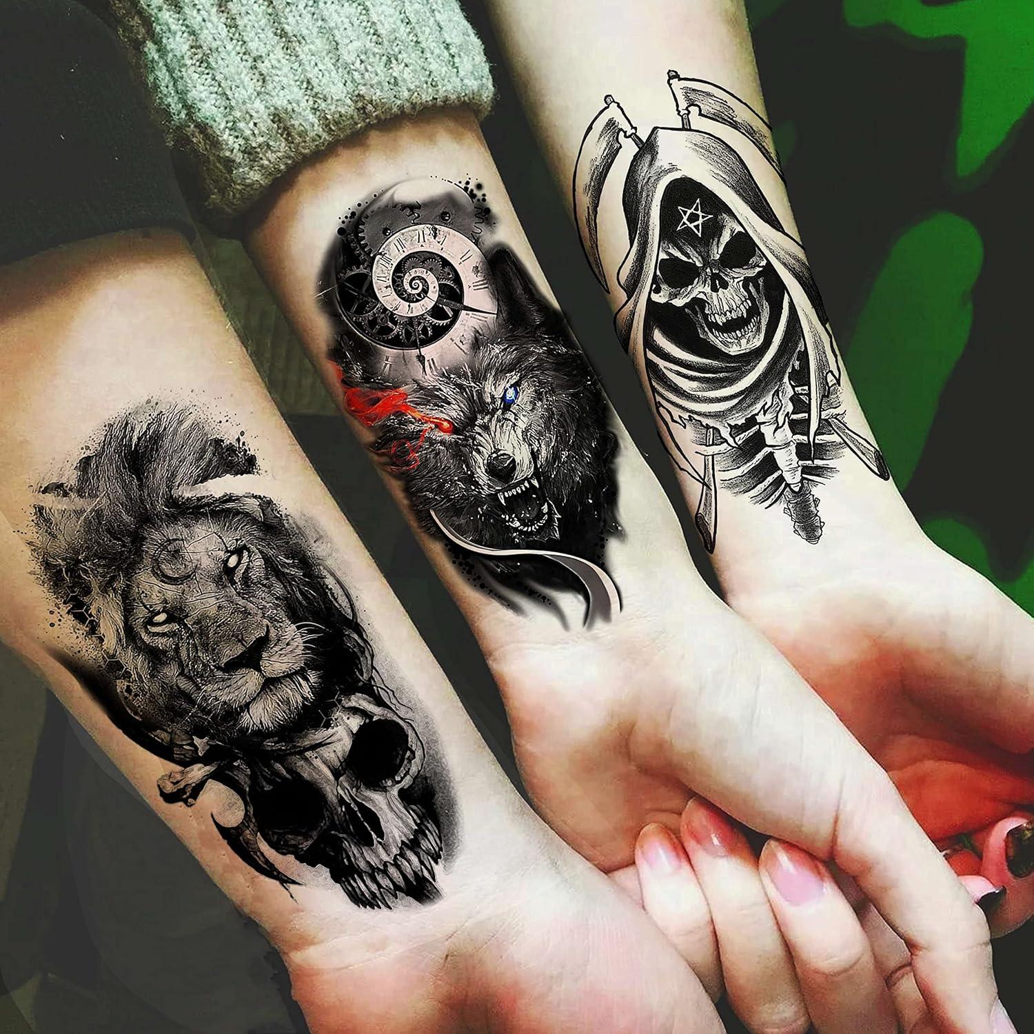70 Hojas Tatuajes Temporales JOEHAPY Animales y Calaveras