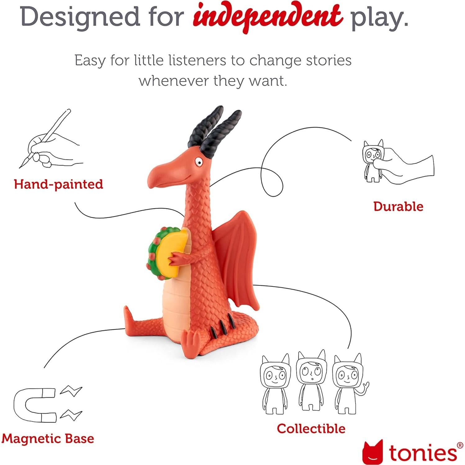 Figura de Juguete de Audio Tonies Dragones Aman Tacos