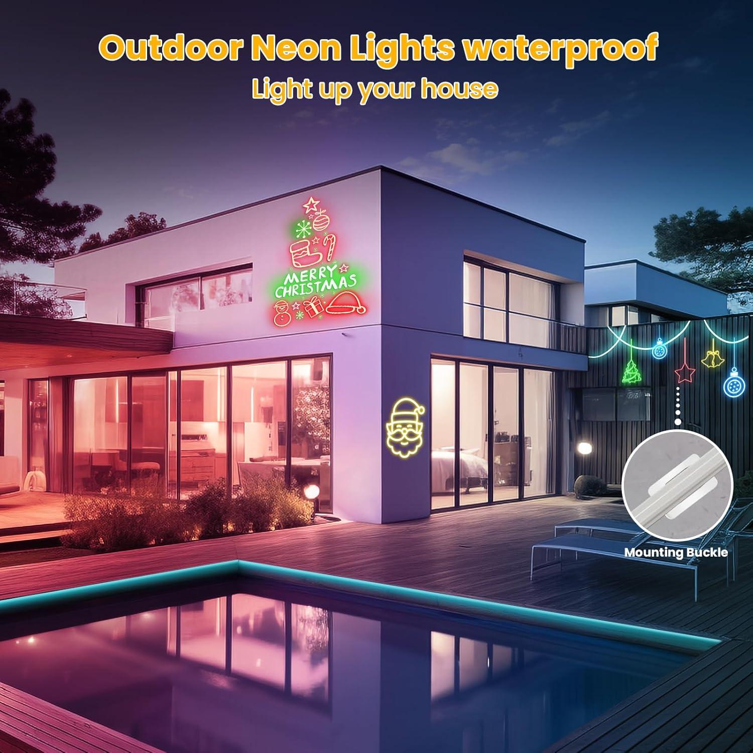 Luces de Cuerda LED Neón 5m NoeiiT RGB Control Remoto