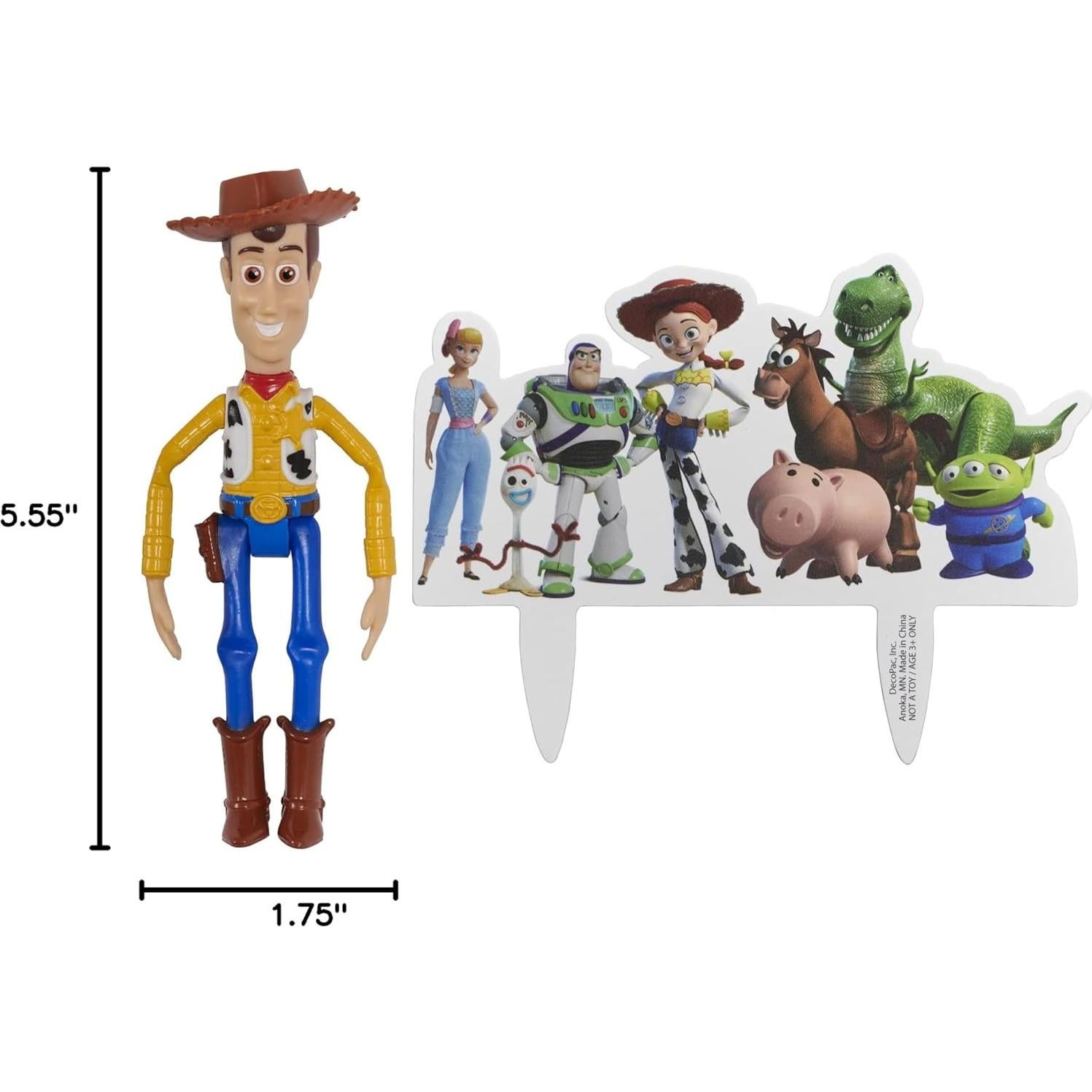 Cake Topper DecoSet Disney Pixar Toy Story 4 Woody 2 Piezas