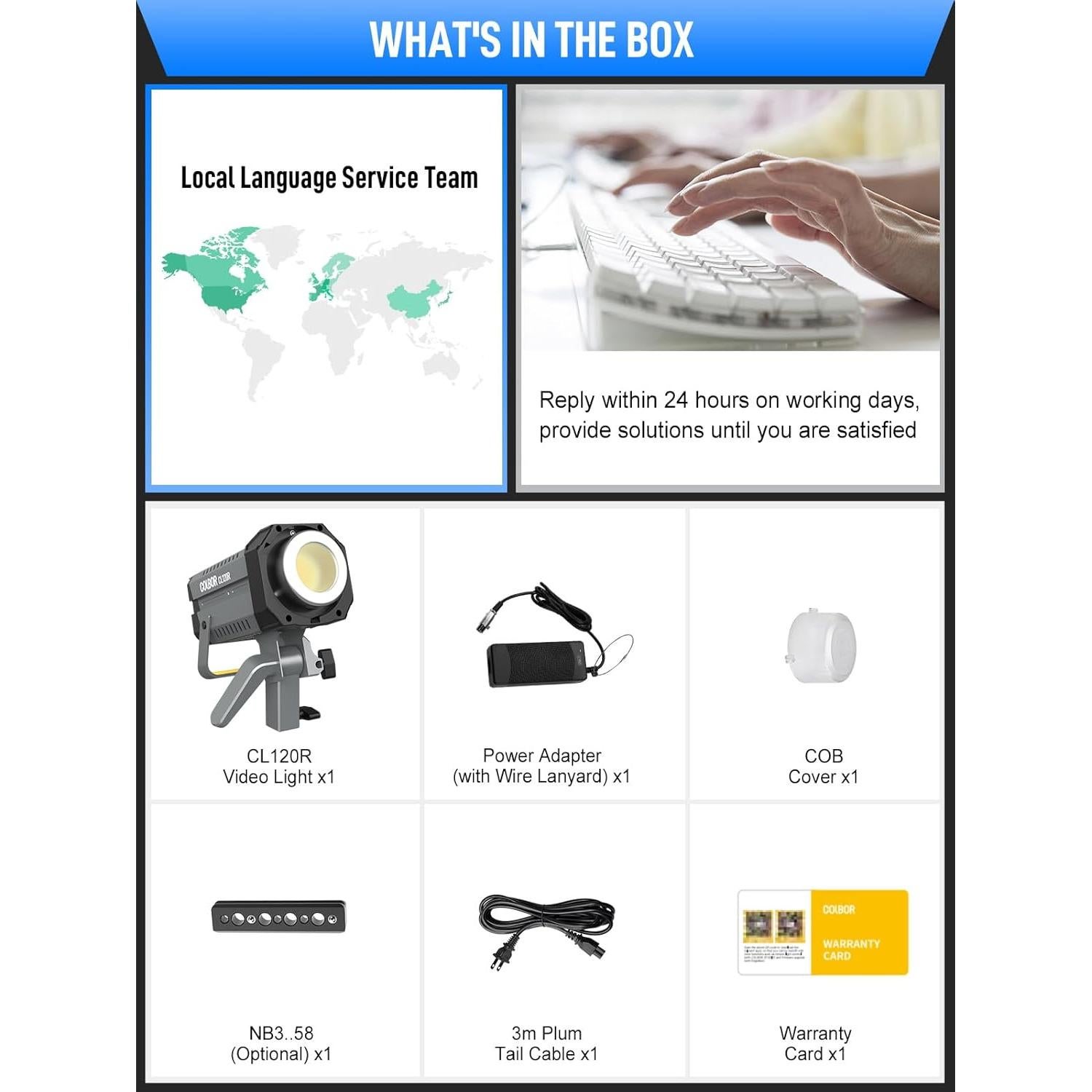 Luz de Video COLBOR CL120R RGB 120W Iluminación Continua 2700-6500K