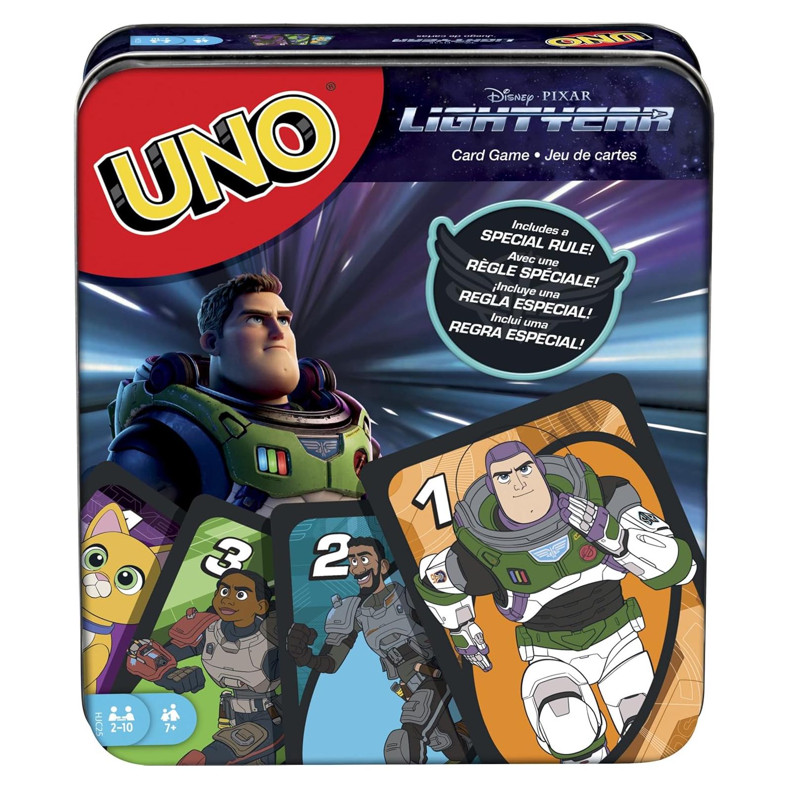Juego de Cartas UNO Disney Pixar Lightyear en Lata Coleccionable